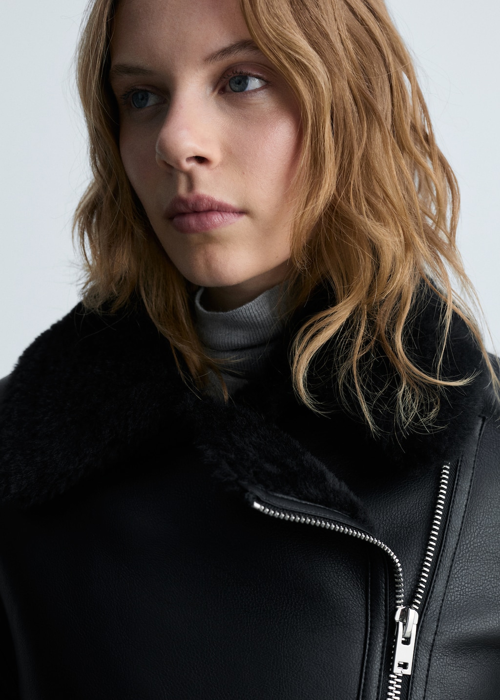 Jacket with shearling-effect lining - Women | MANGO Canada