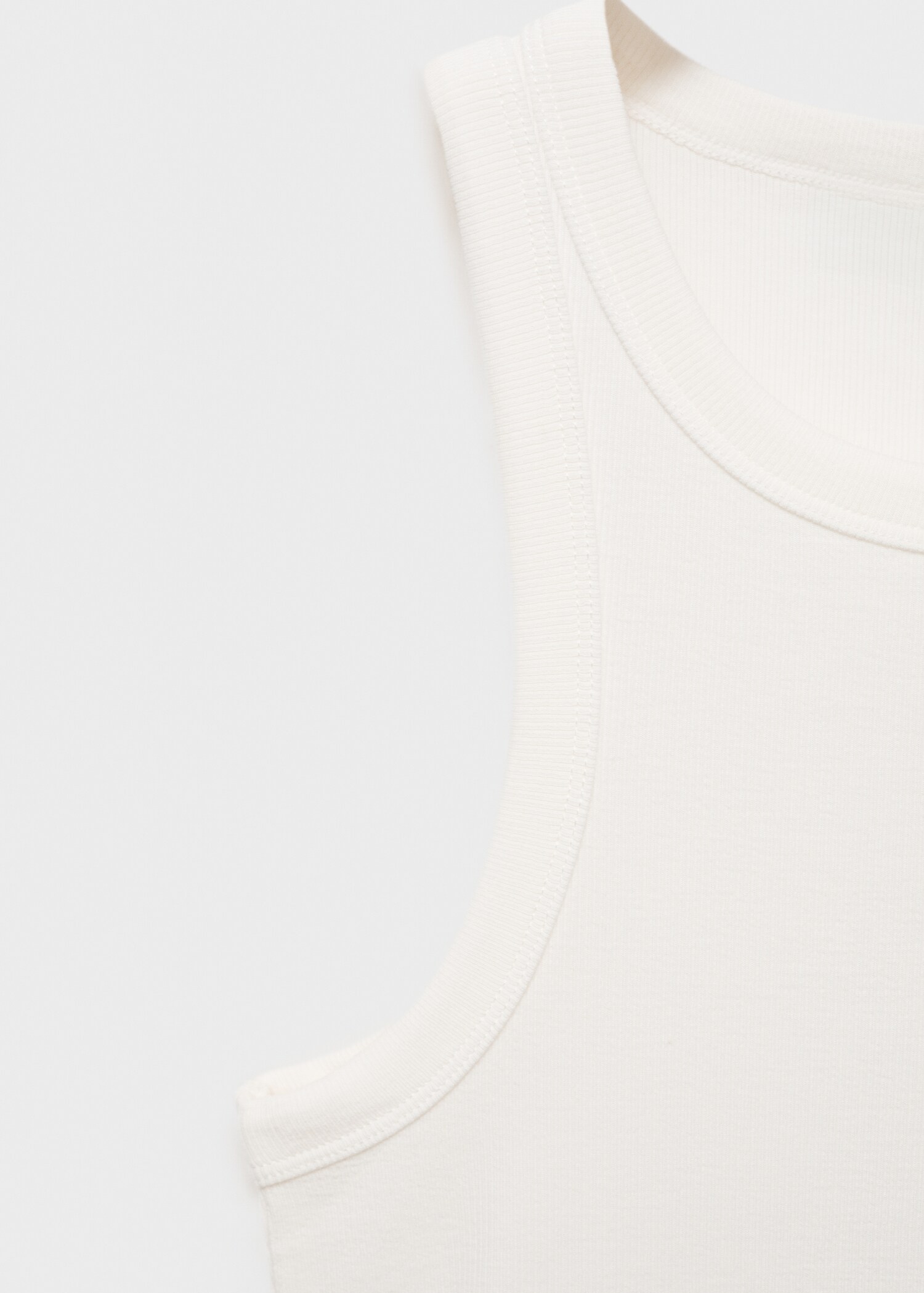 Ribbed cotton-blend top - Details of the article 0