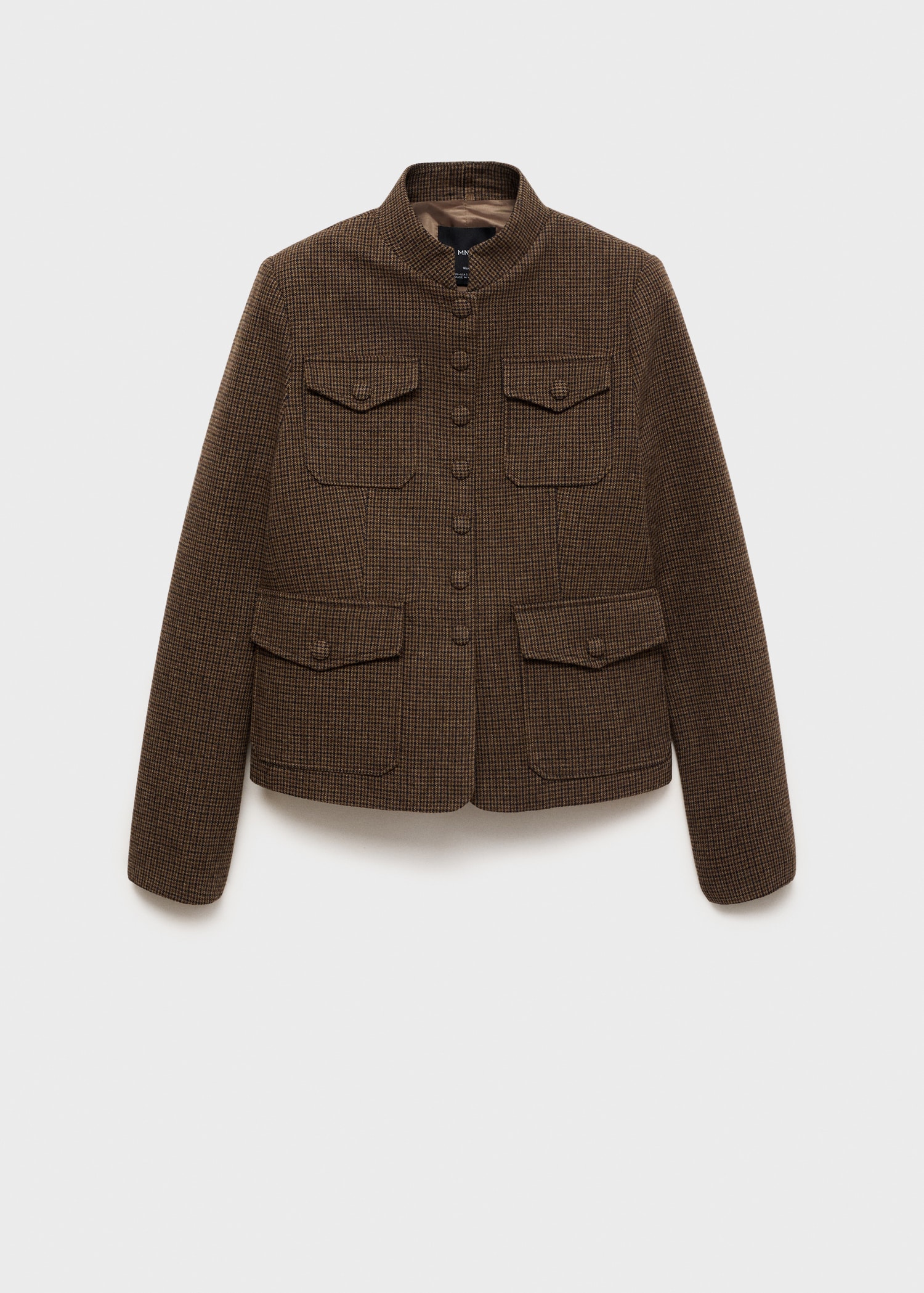 Ulljakke med houndstooth-mønster - Artikkel uten modell
