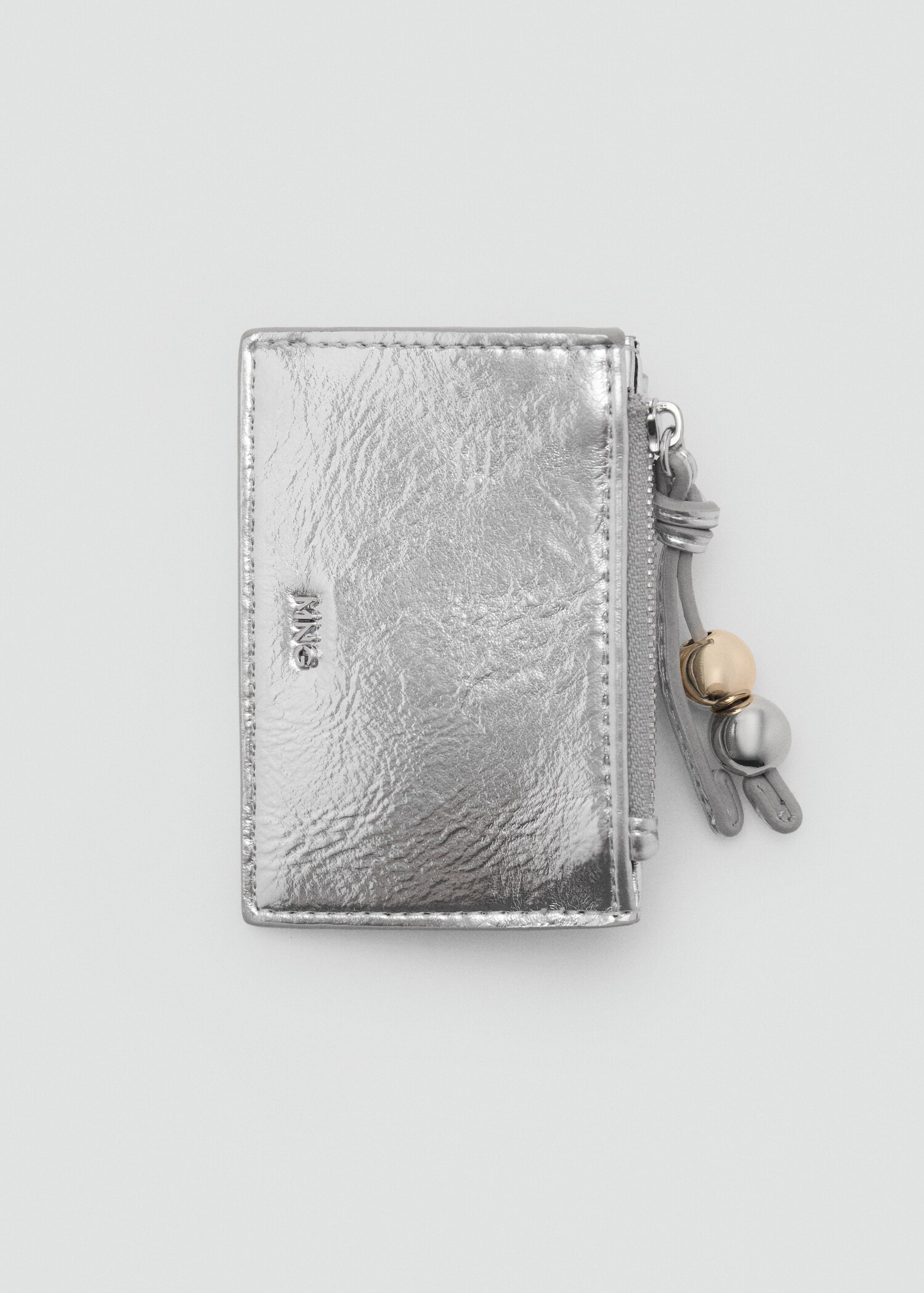Metallic purse with ball detail - Details of the article 1