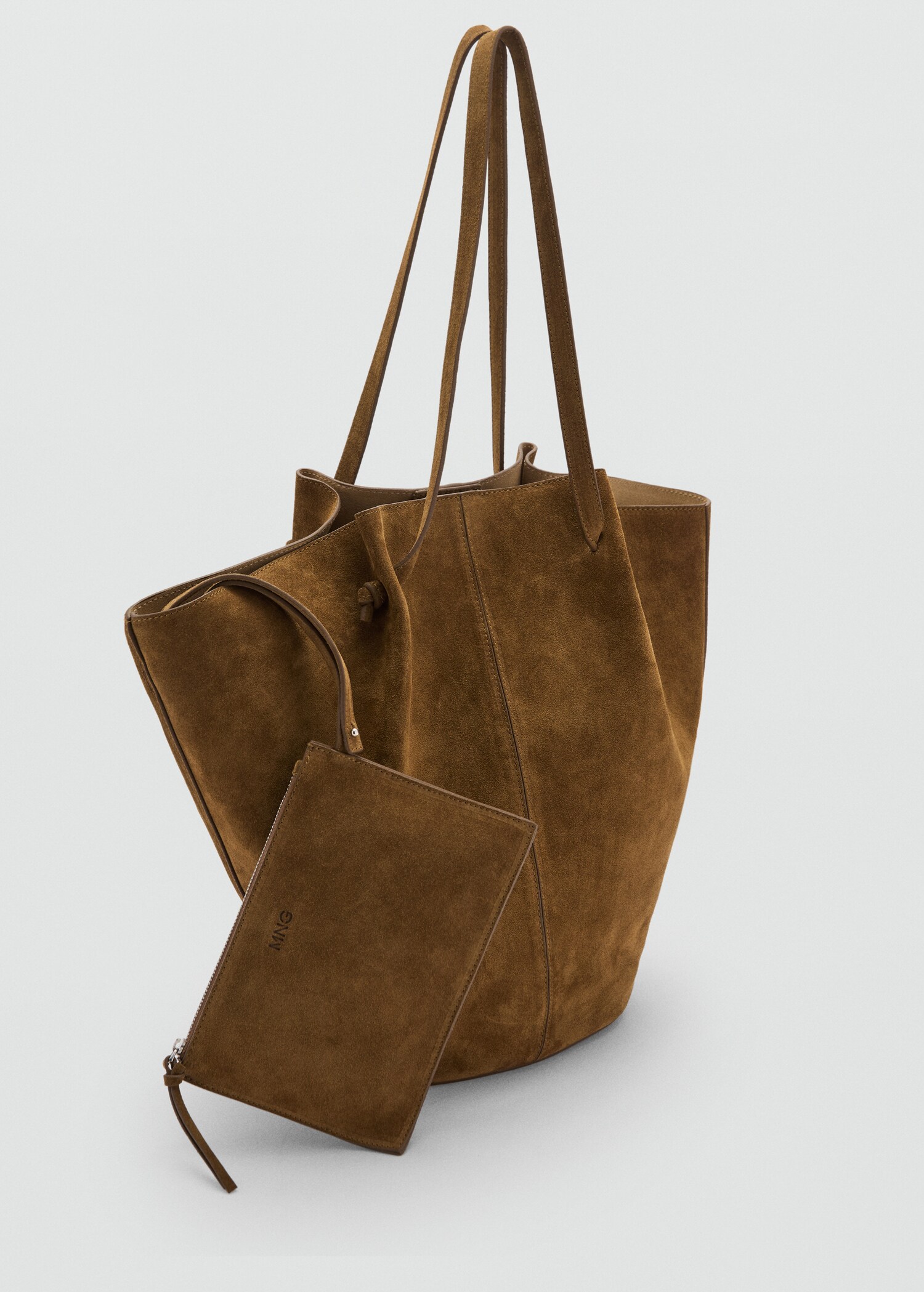 Sac cabas cuir suédé - Plan moyen