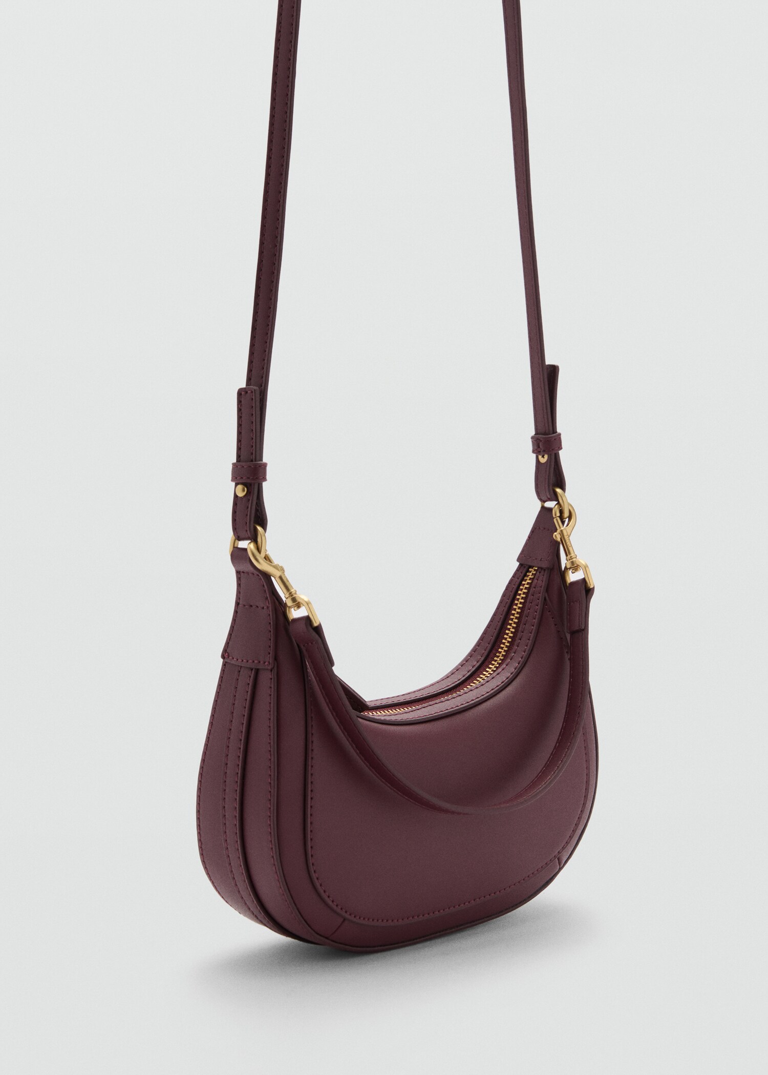 Mini oval crossbody bag - Medium plane