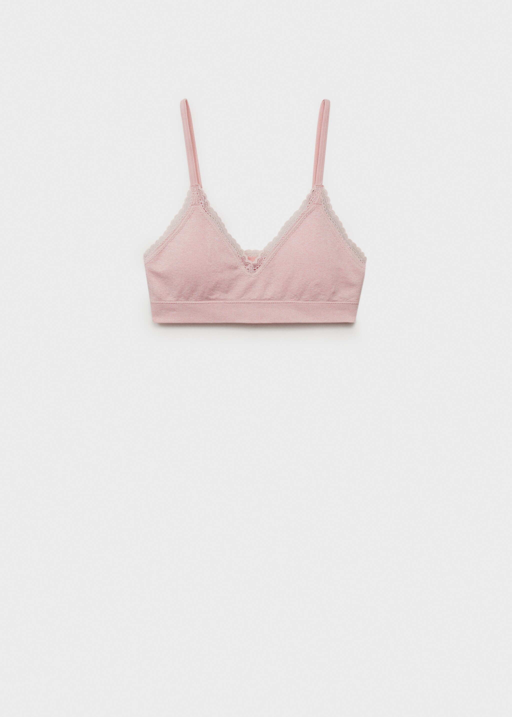 Lace detail triangle bra - Article without model