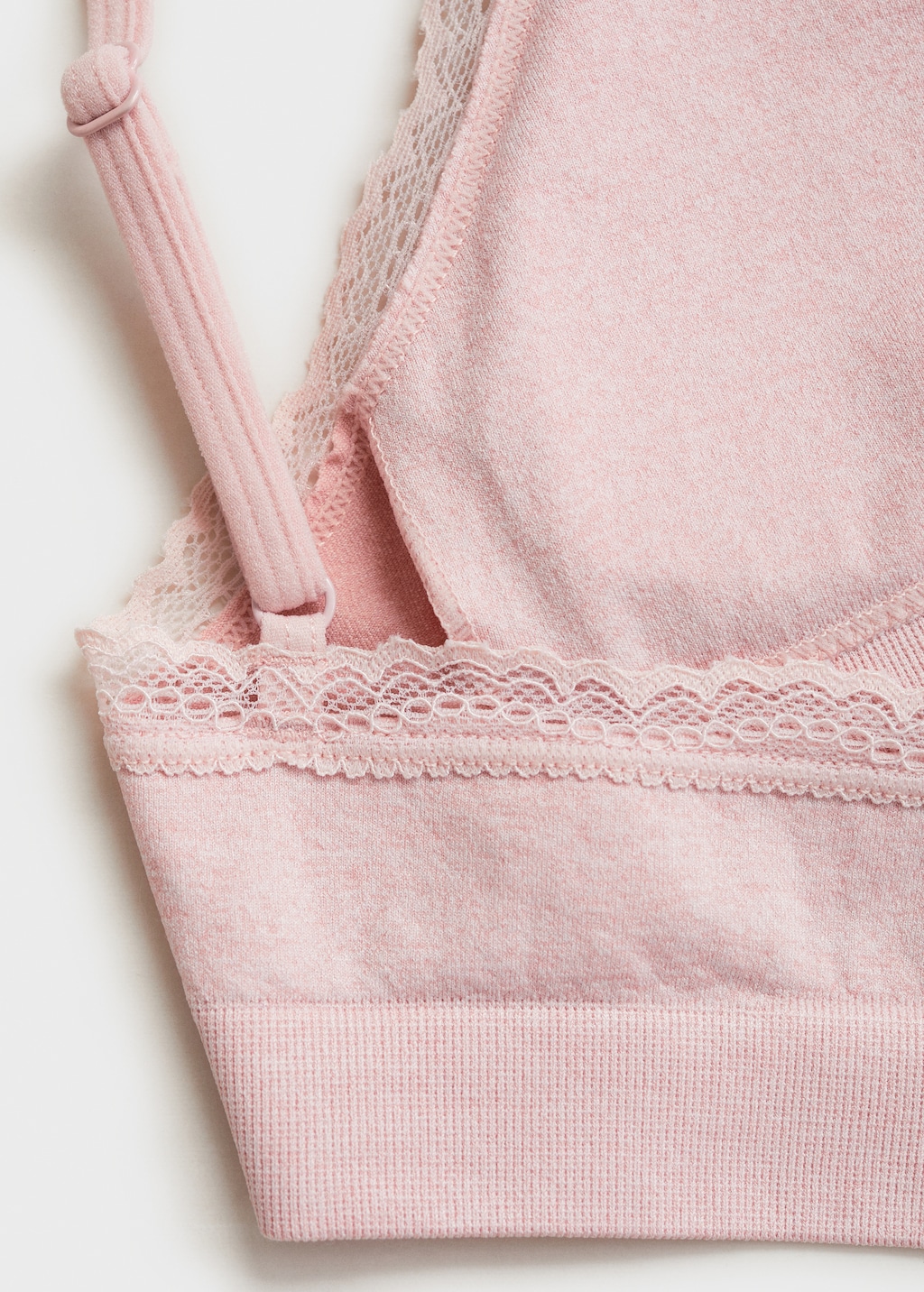 Lace detail triangle bra