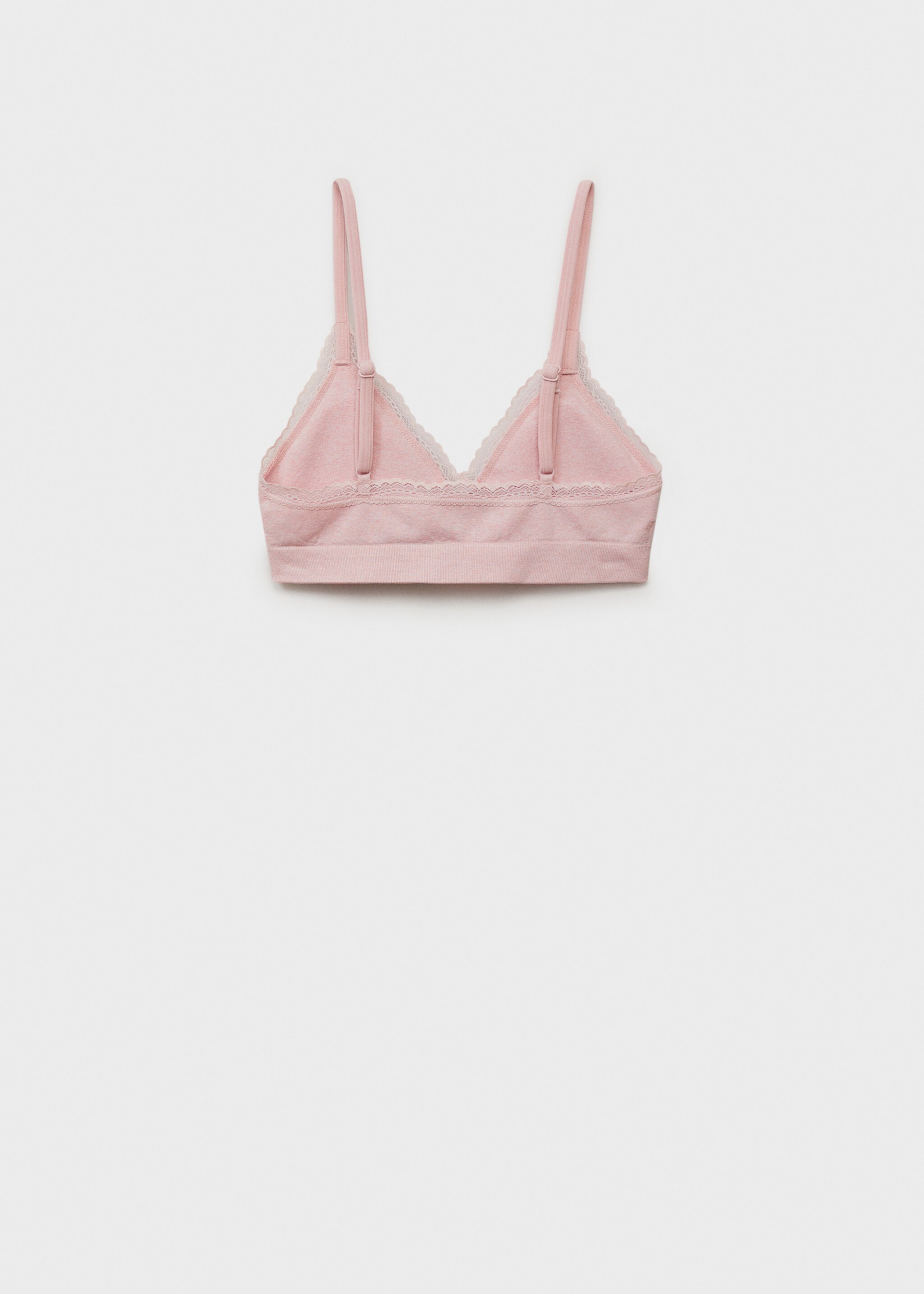 Lace detail triangle bra - Reverse of the article