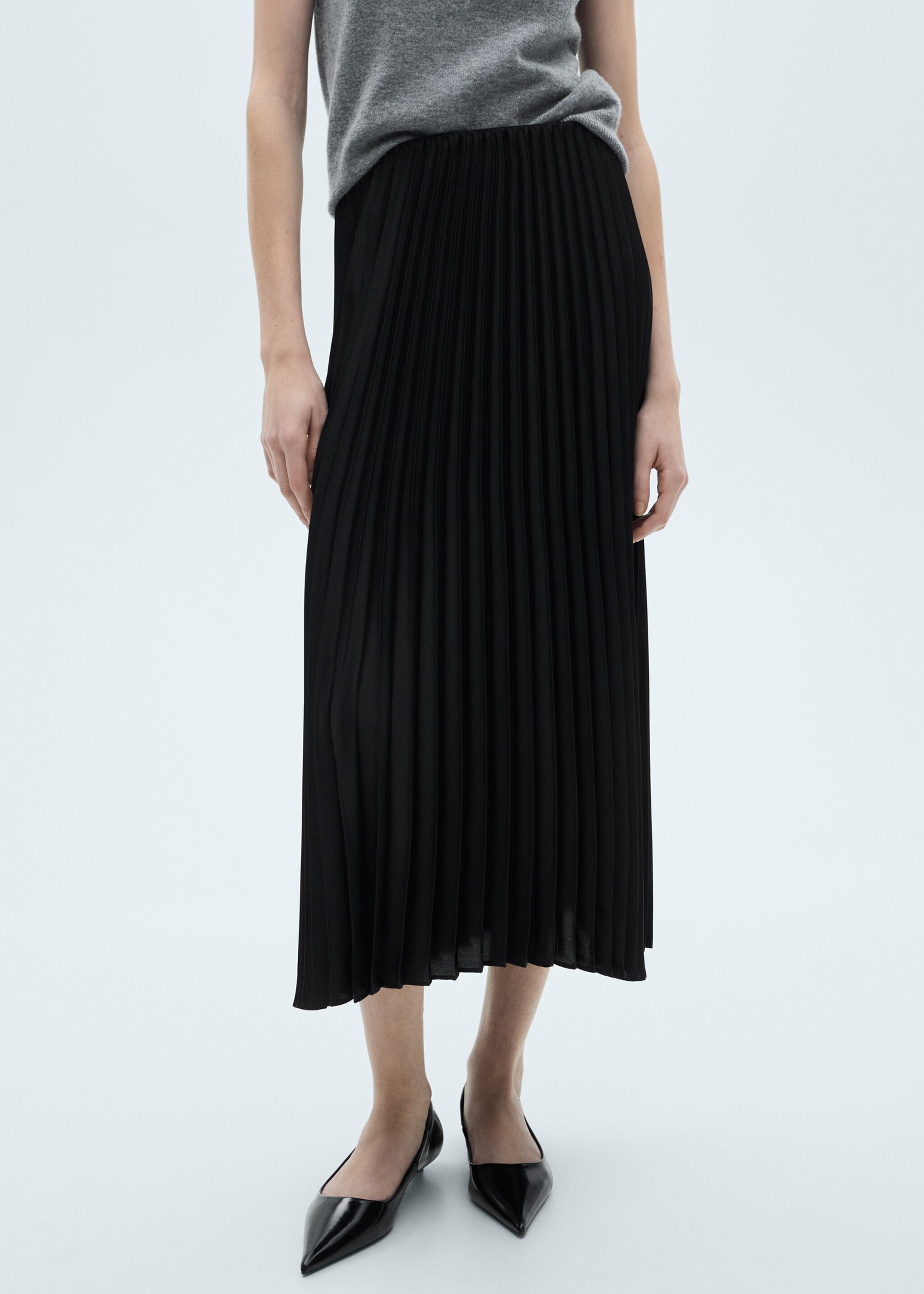 Straight pleated skirt - Medium plane