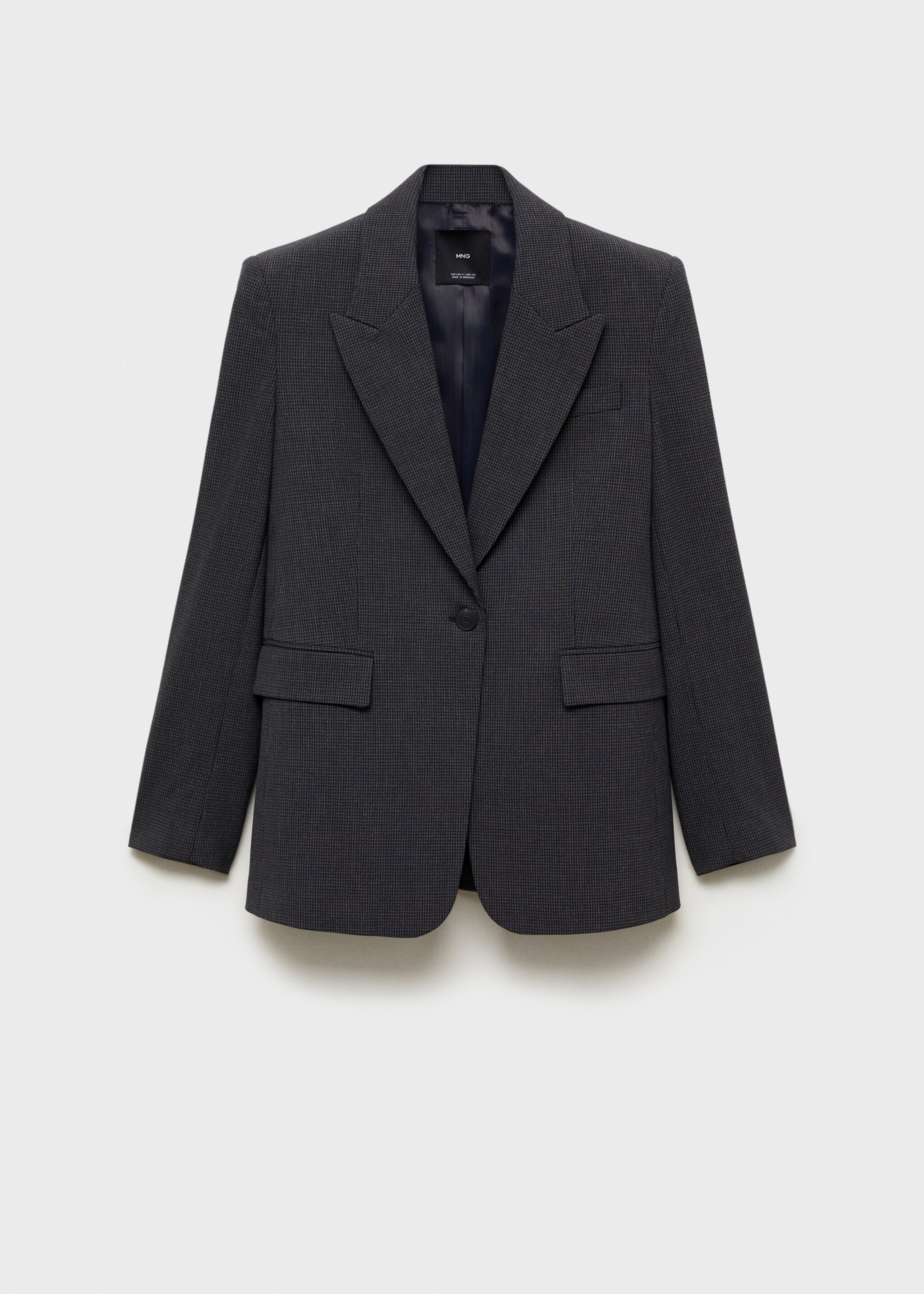 Gerader Blazer mit Mikro-Hahnentrittmuster - Artikel ohne Model