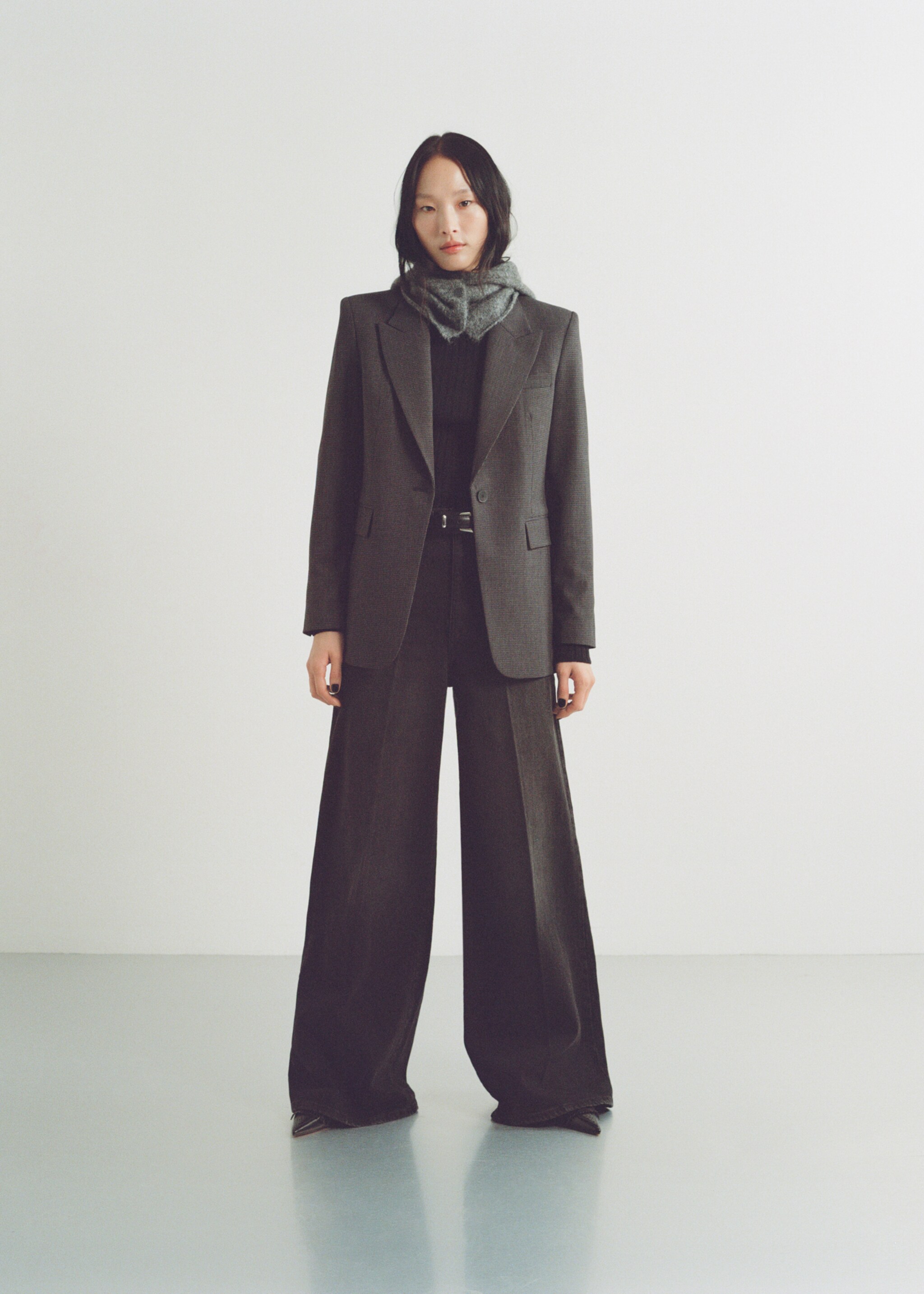 Gerader Blazer mit Mikro-Hahnentrittmuster - Detail des Artikels 6