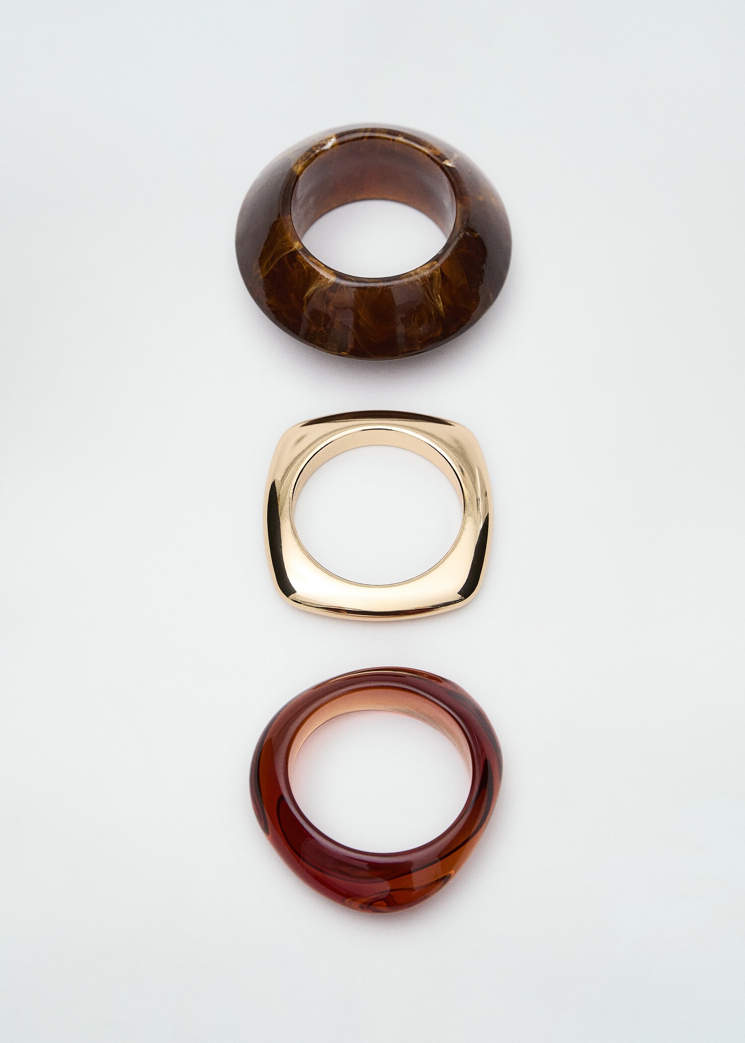 Pack of 3 combined resin bracelets - Article without model