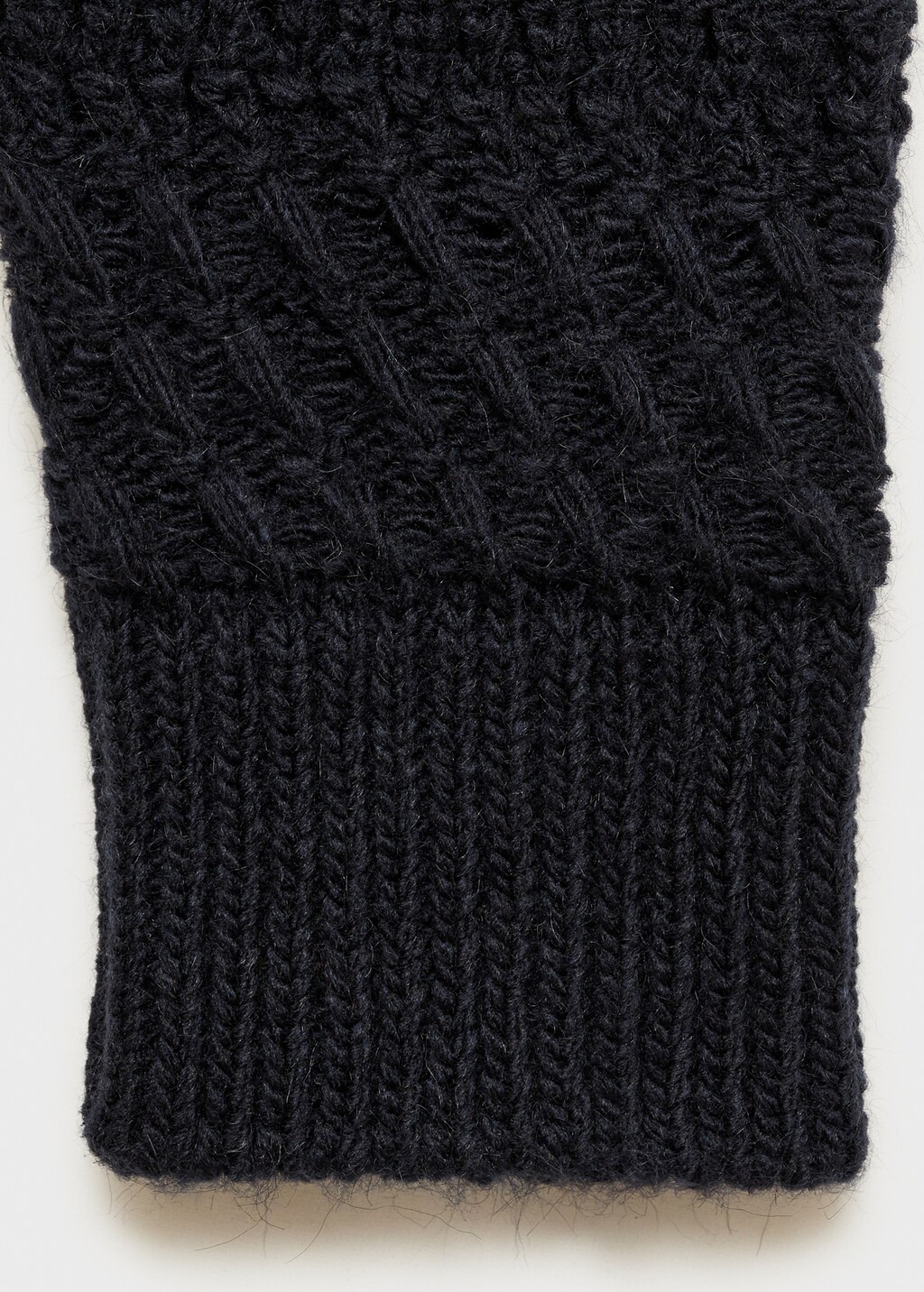 Knit sweater with lace pattern