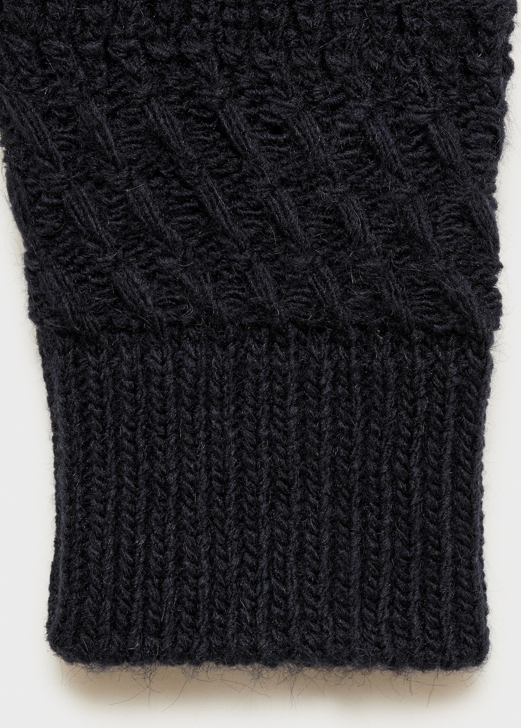 Knit sweater with lace pattern