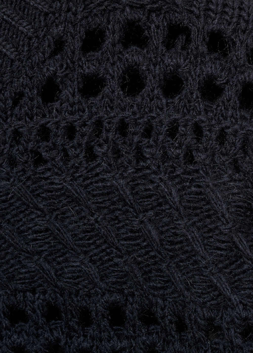 Knit sweater with lace pattern