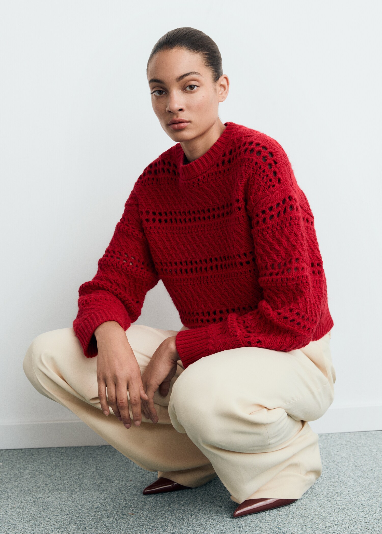 Pullover mit Lochstrickmuster - Detail des Artikels 2