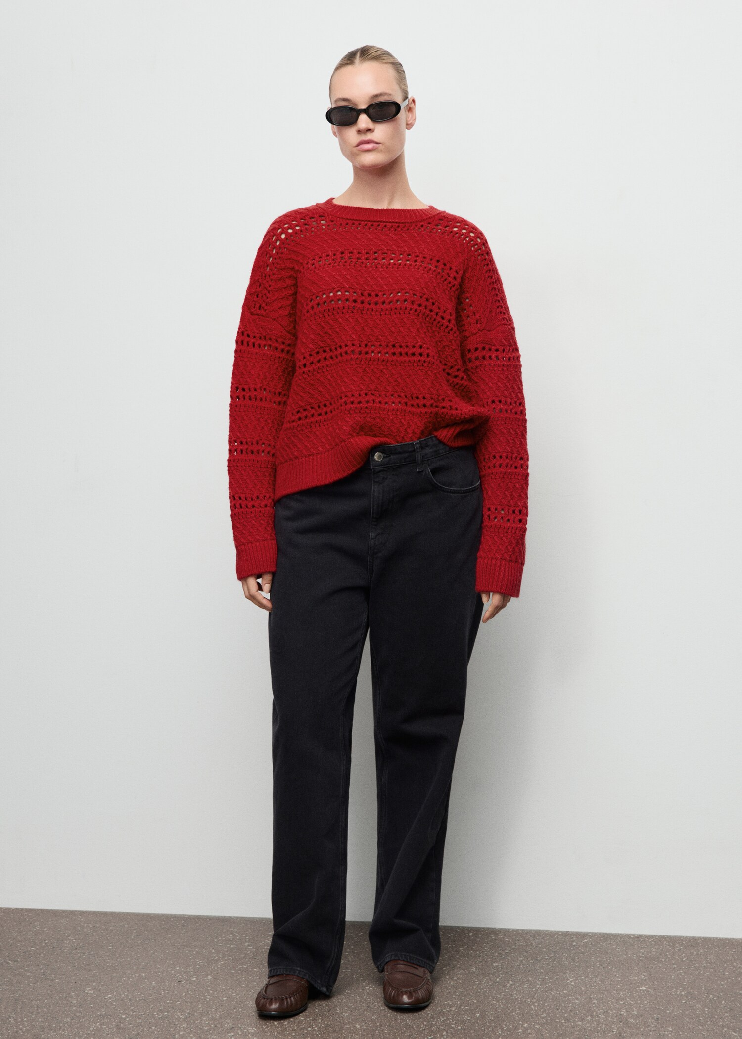 Knit sweater with lace pattern - Details of the article 3