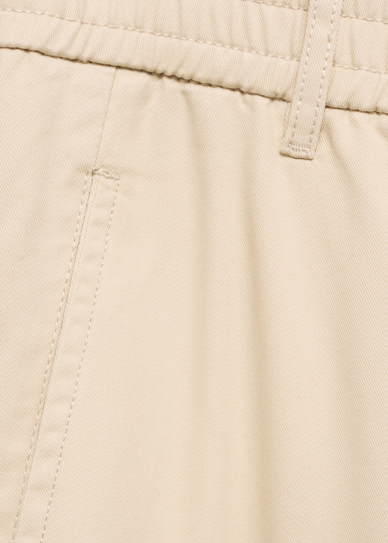 Regular-fit cotton pants with drawstring - Details of the article 0