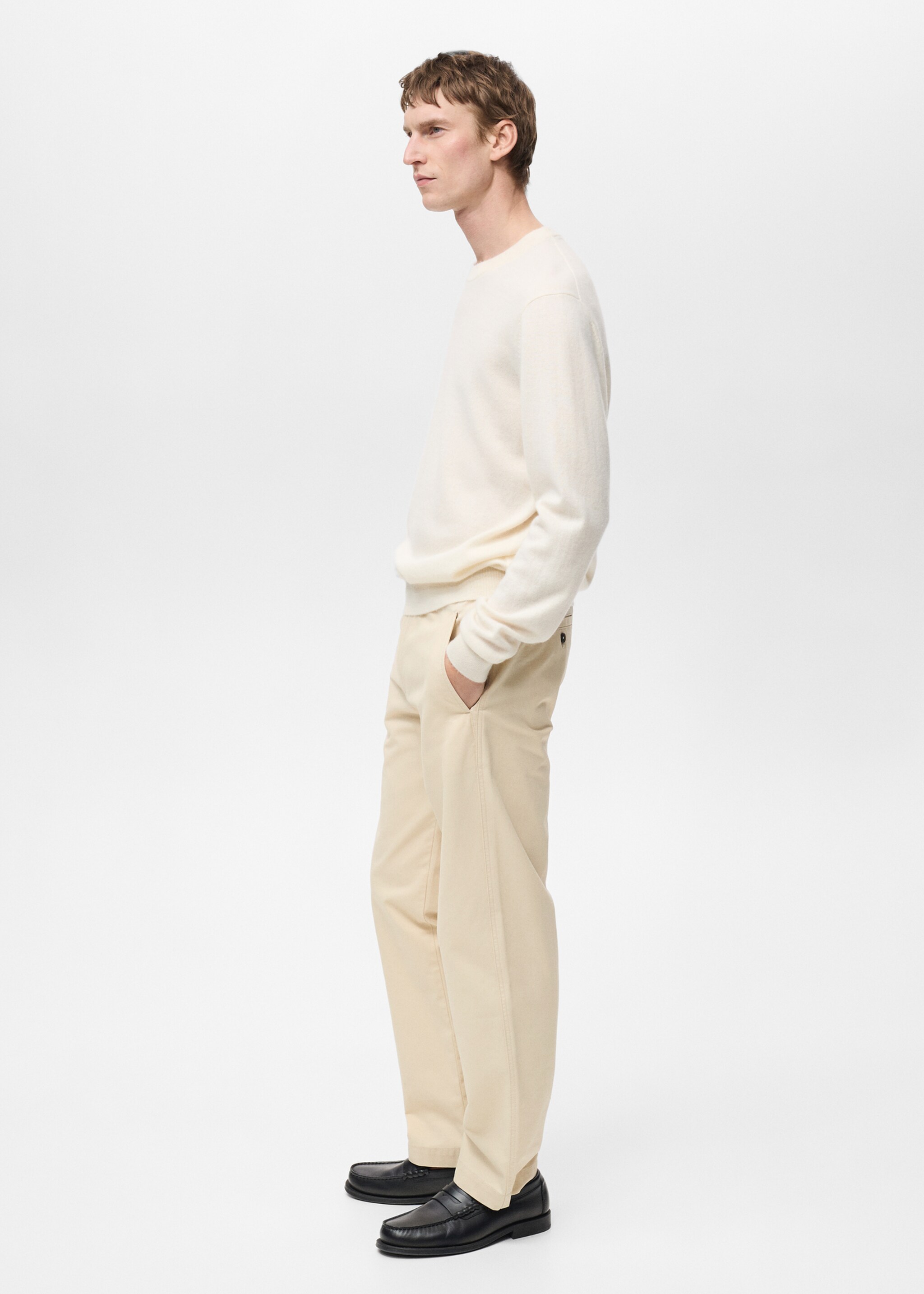 Regular fit cotton drawstring pants - Details of the article 6