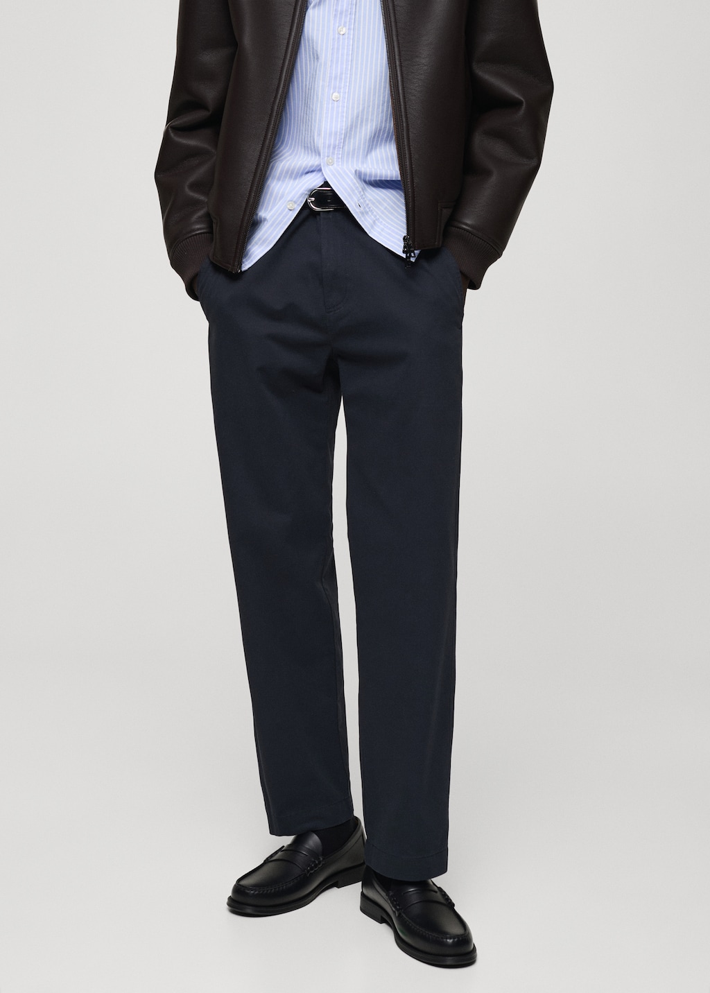 【mnem】Metin Pocket Cotton Pants Loose crushed cotton pants - GOTS/Vegan - Moonlight Blue