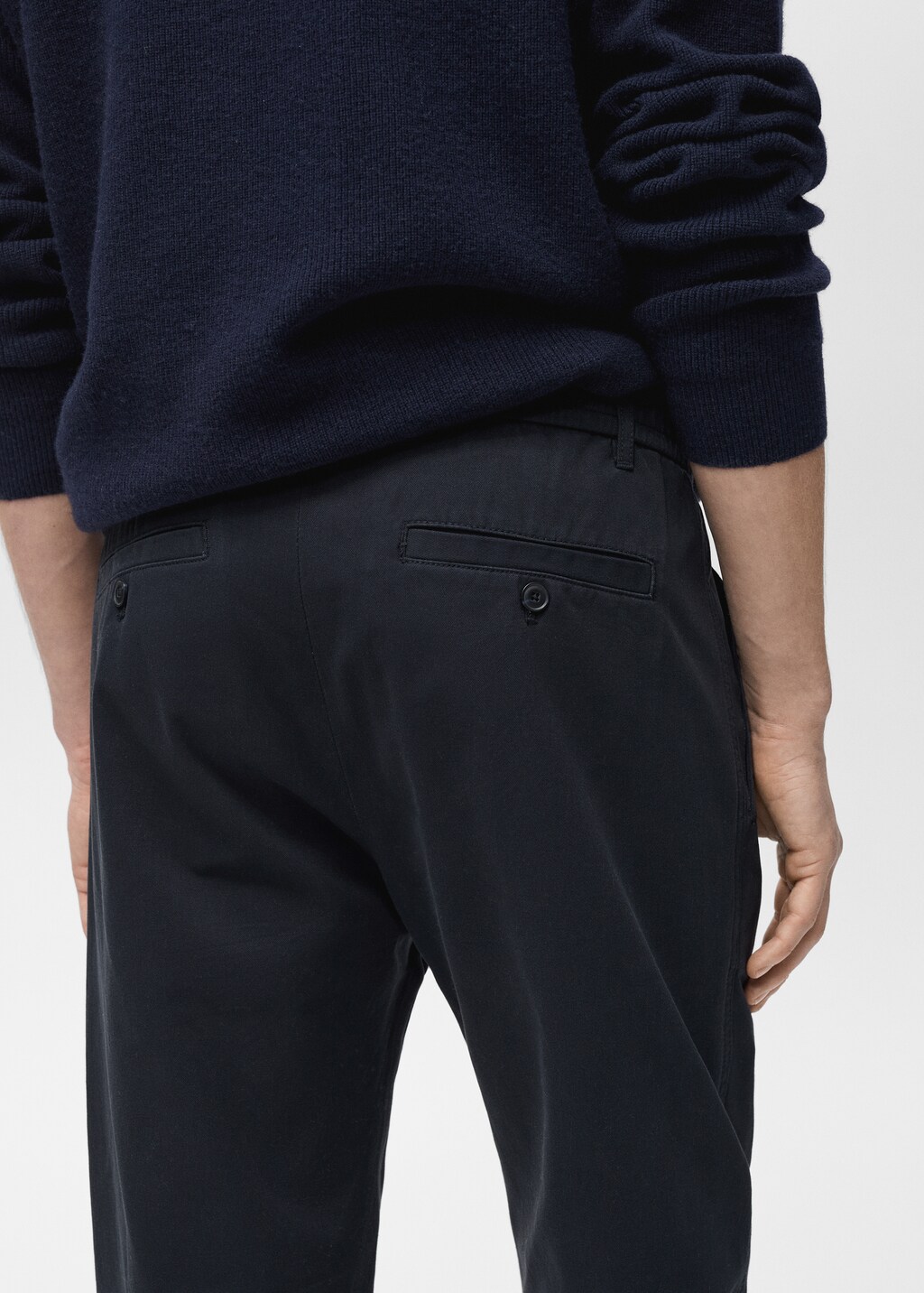 Regular fit cotton drawstring trousers - Men | MANGO Singapore
