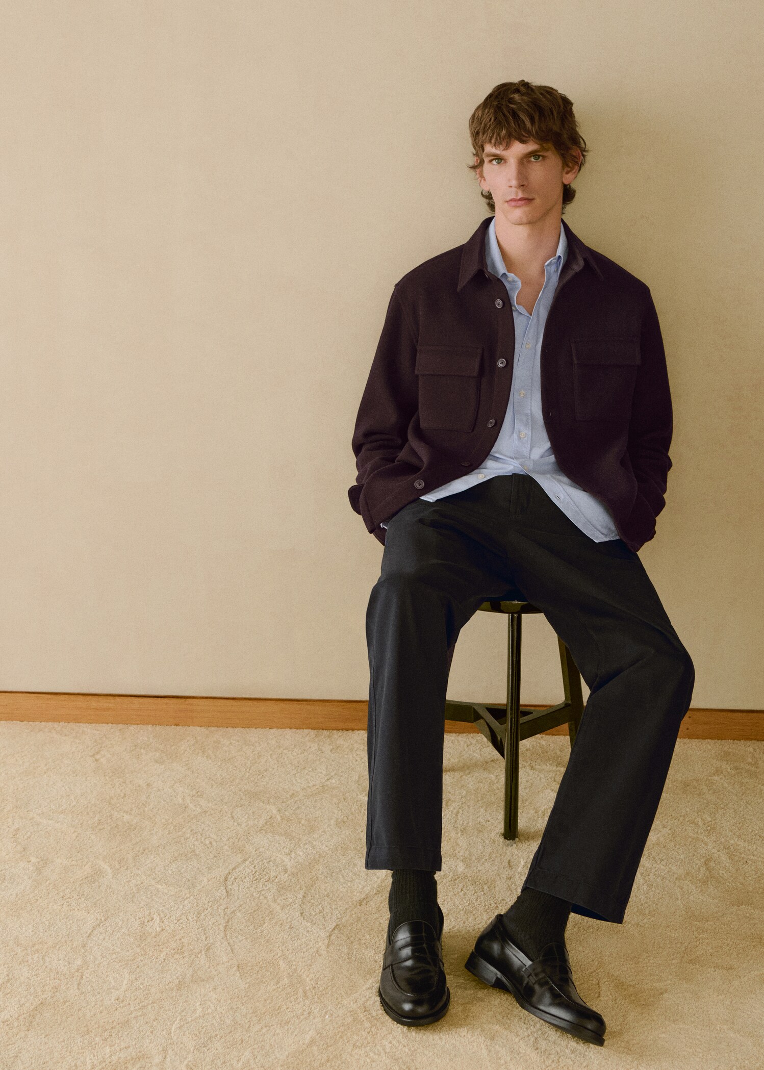 Regular fit cotton drawstring trousers - Details of the article 5