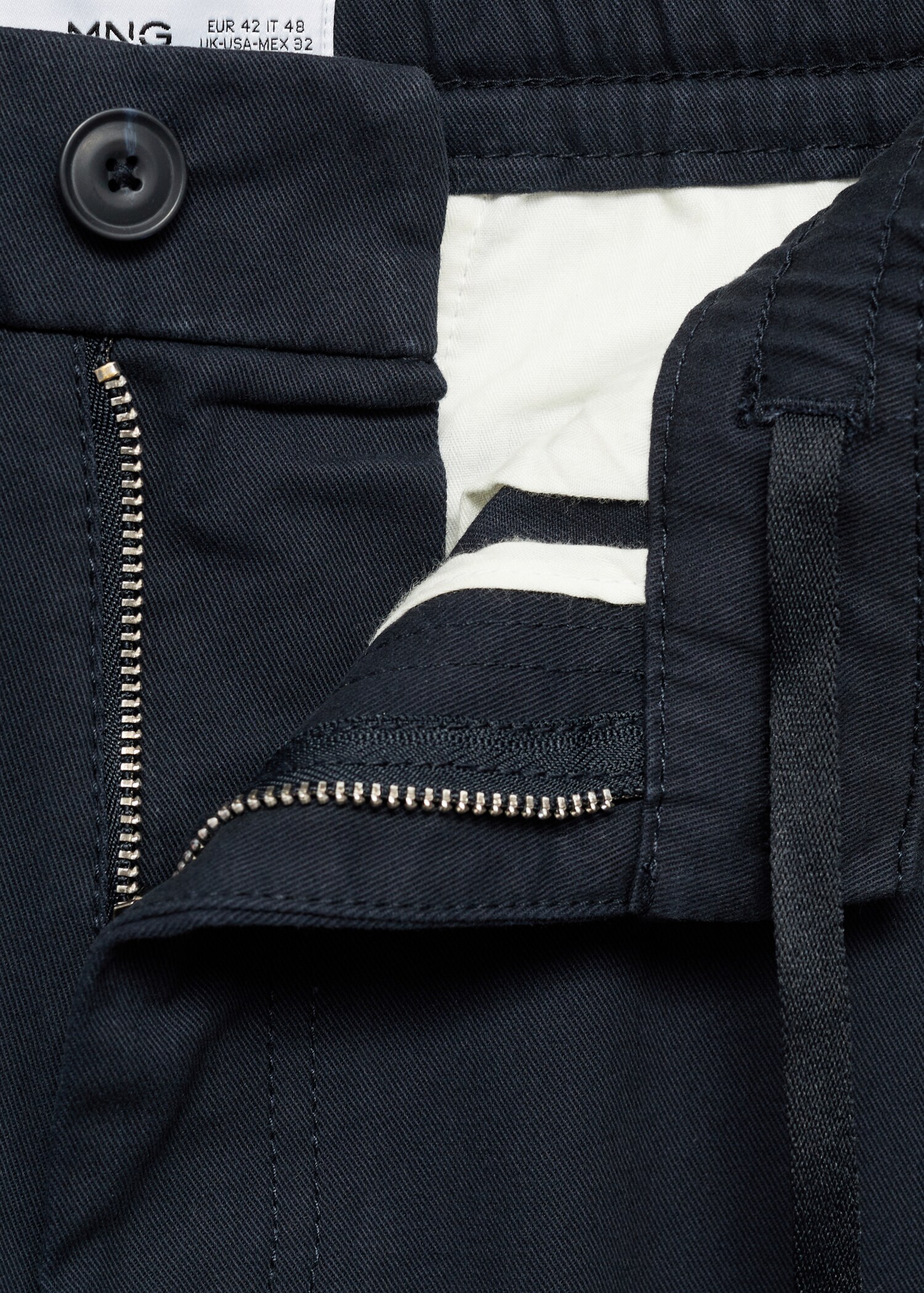 Regular fit cotton drawstring trousers - Details of the article 8