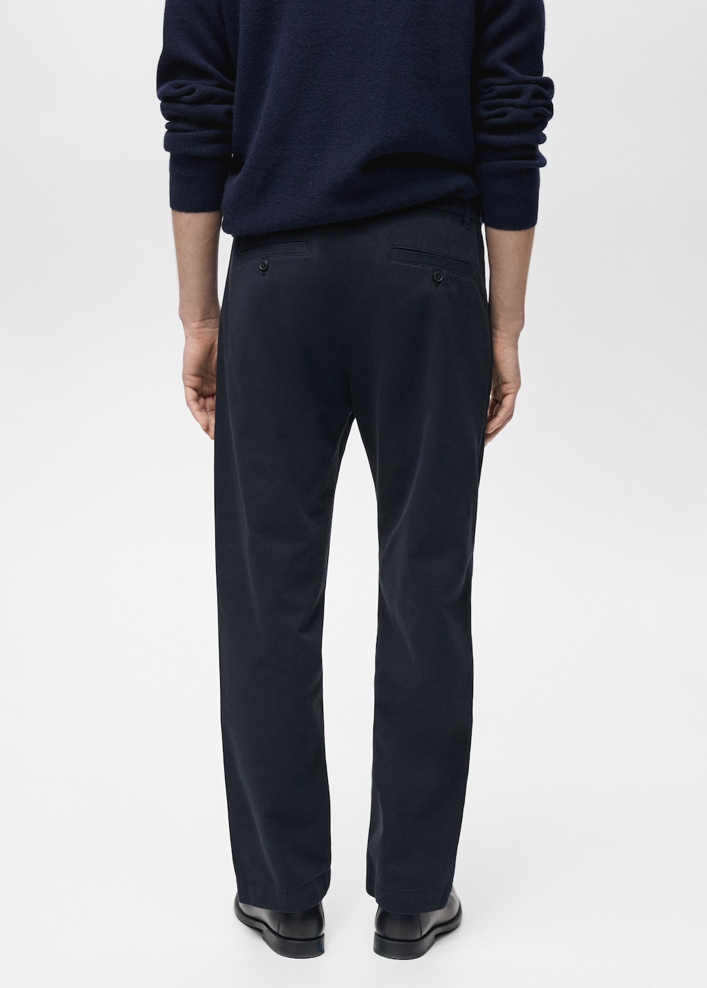 【mnem】Metin Pocket Cotton Pants Blue Mountain Men's Relaxed Fit Mid-Rise 5-Pocket Canvas