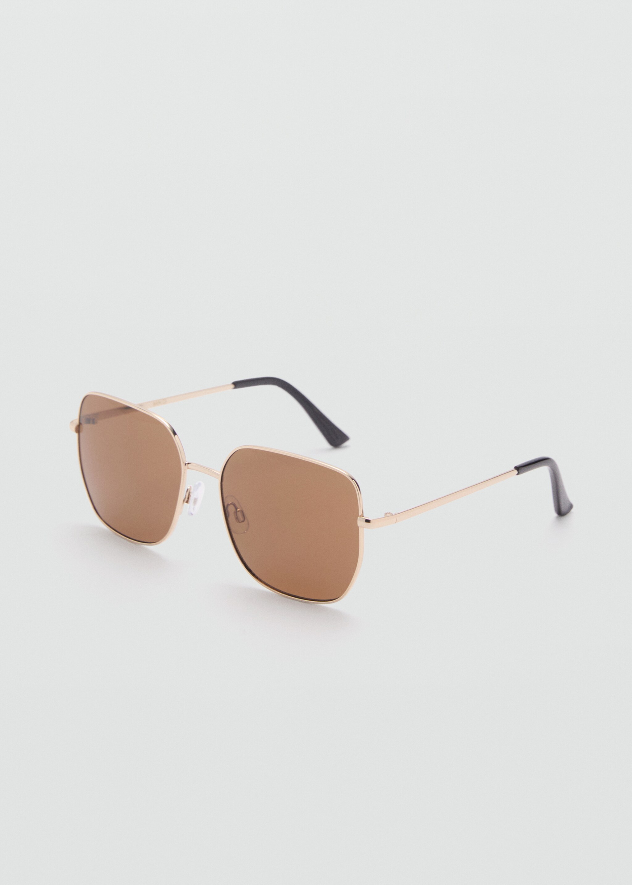 Square metallic frame sunglasses - Medium plane