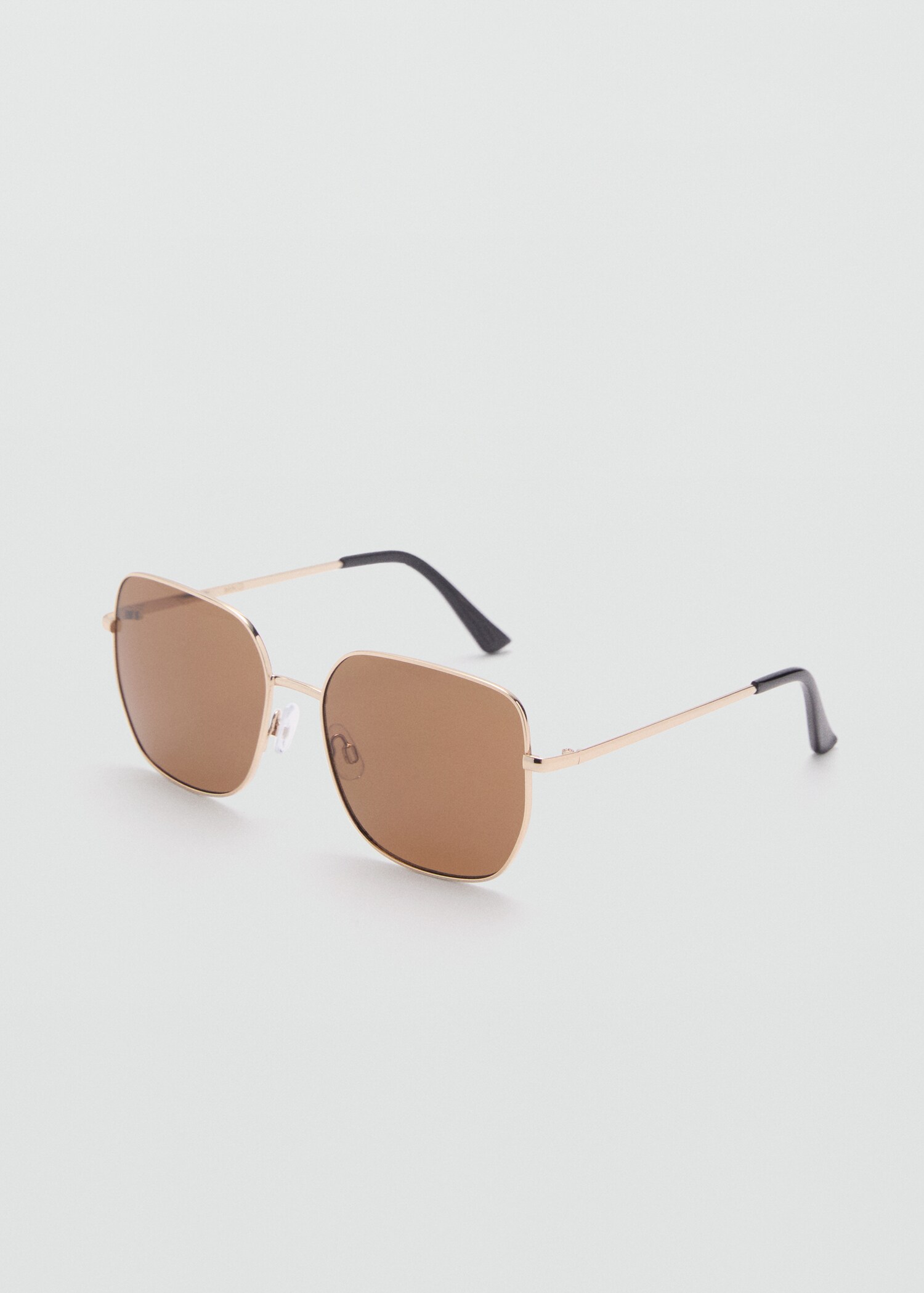 Square metallic frame sunglasses - Medium plane