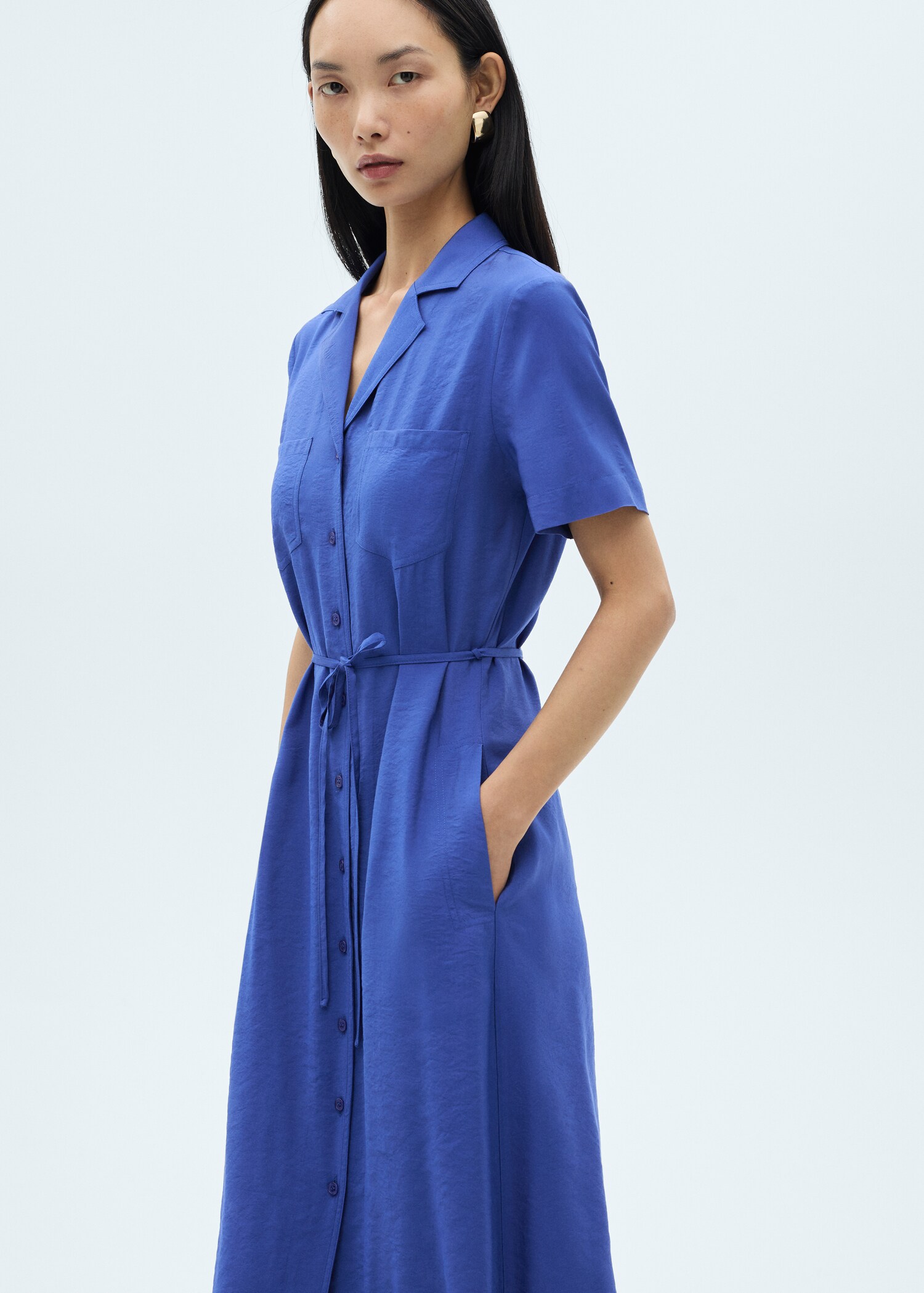 Pockets shirt dress - Medium plane