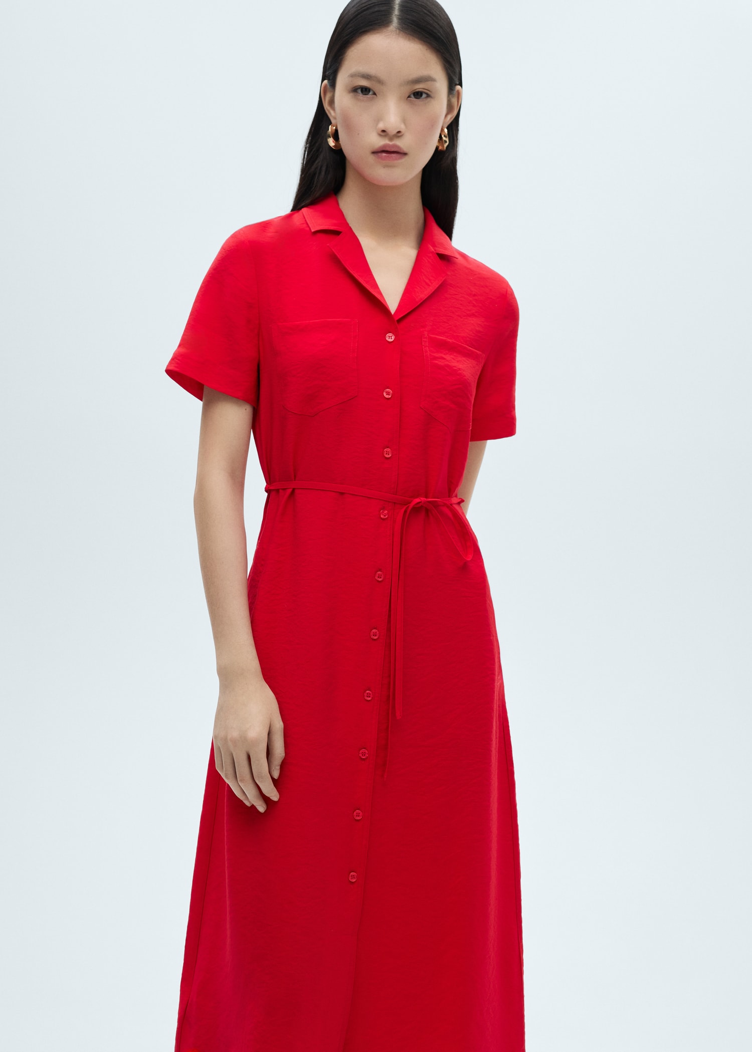 Pockets shirt dress