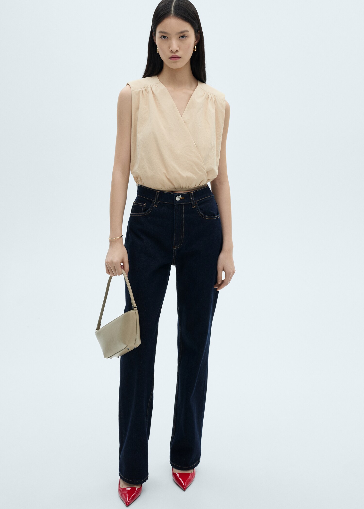 Gathered details cotton blouse - Details of the article 4
