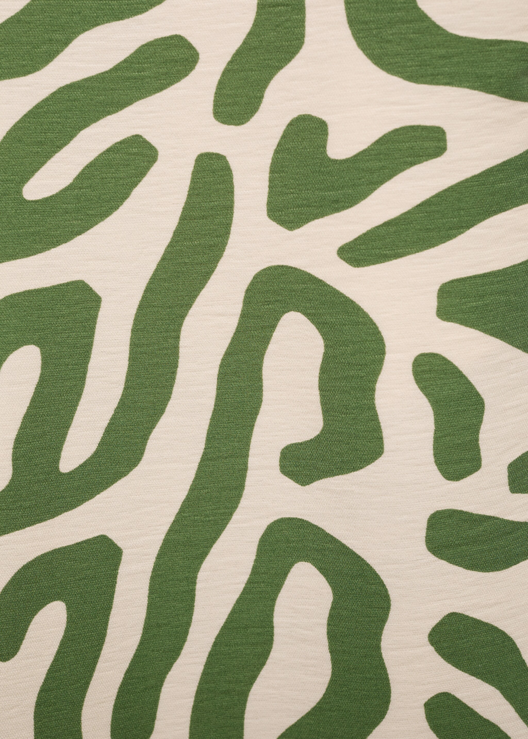 Printed straight trousers - Details of the article 0, Green. Ref: 87060579-00.