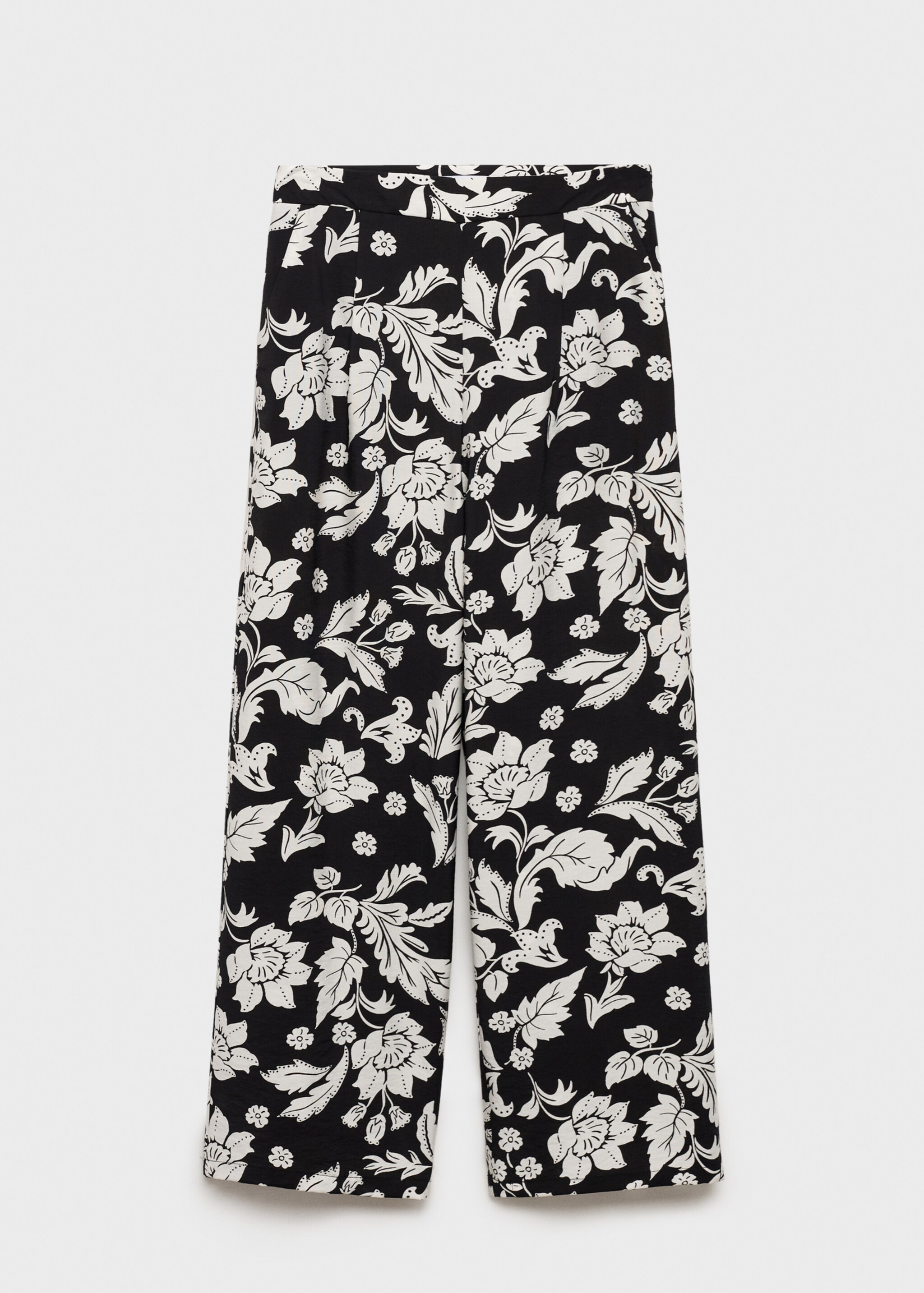 Floral print straight trousers - Article without model