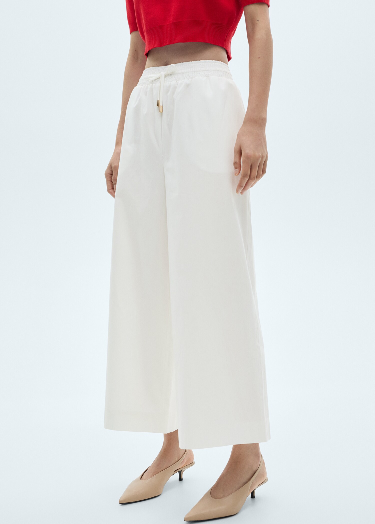 Culotte trousers with pockets - Medium plane