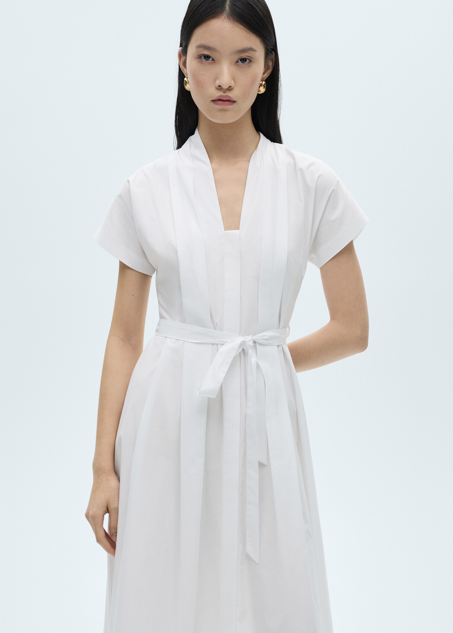 Bow pleats dress - Medium plane