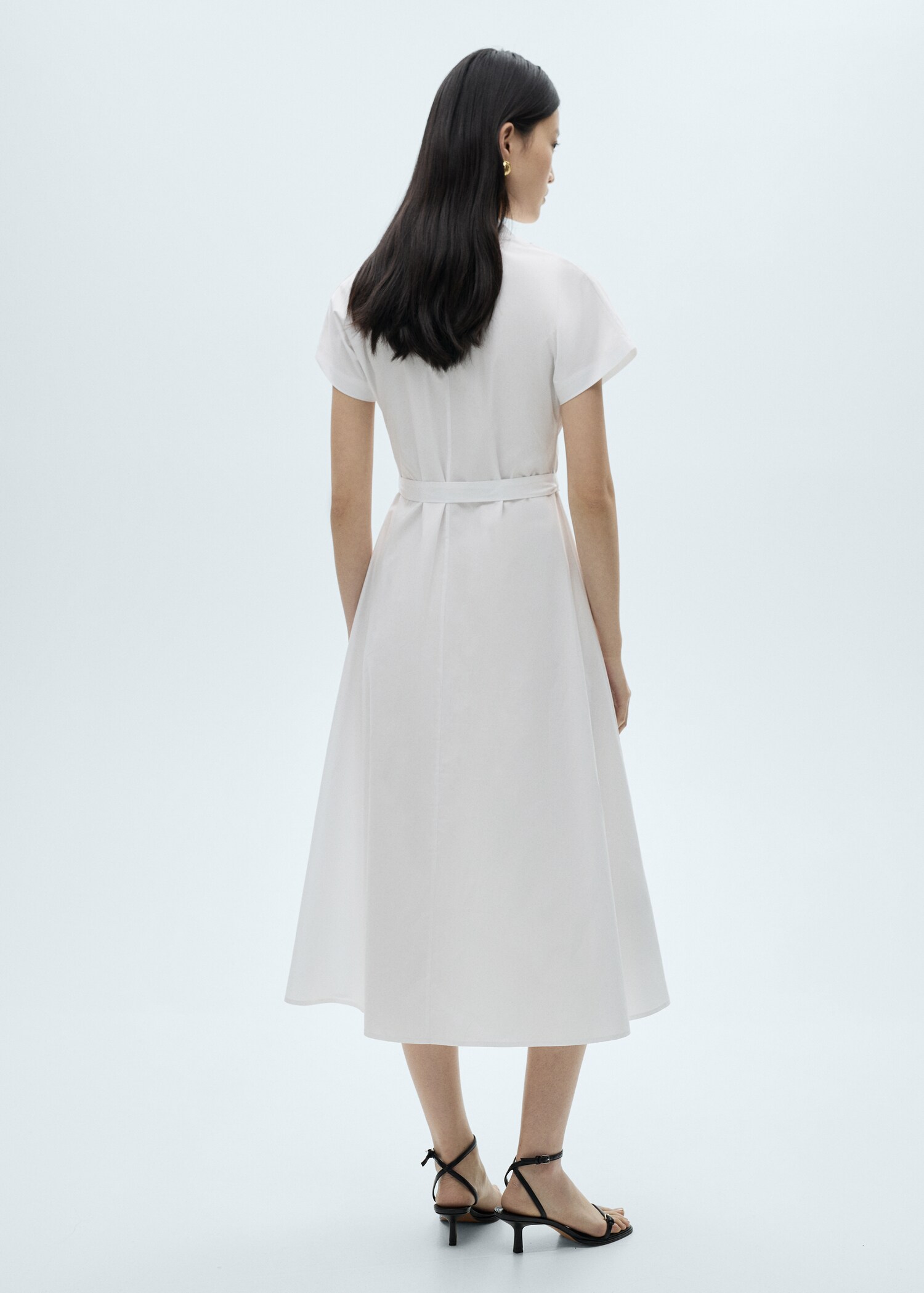 Bow pleats dress - Reverse of the article