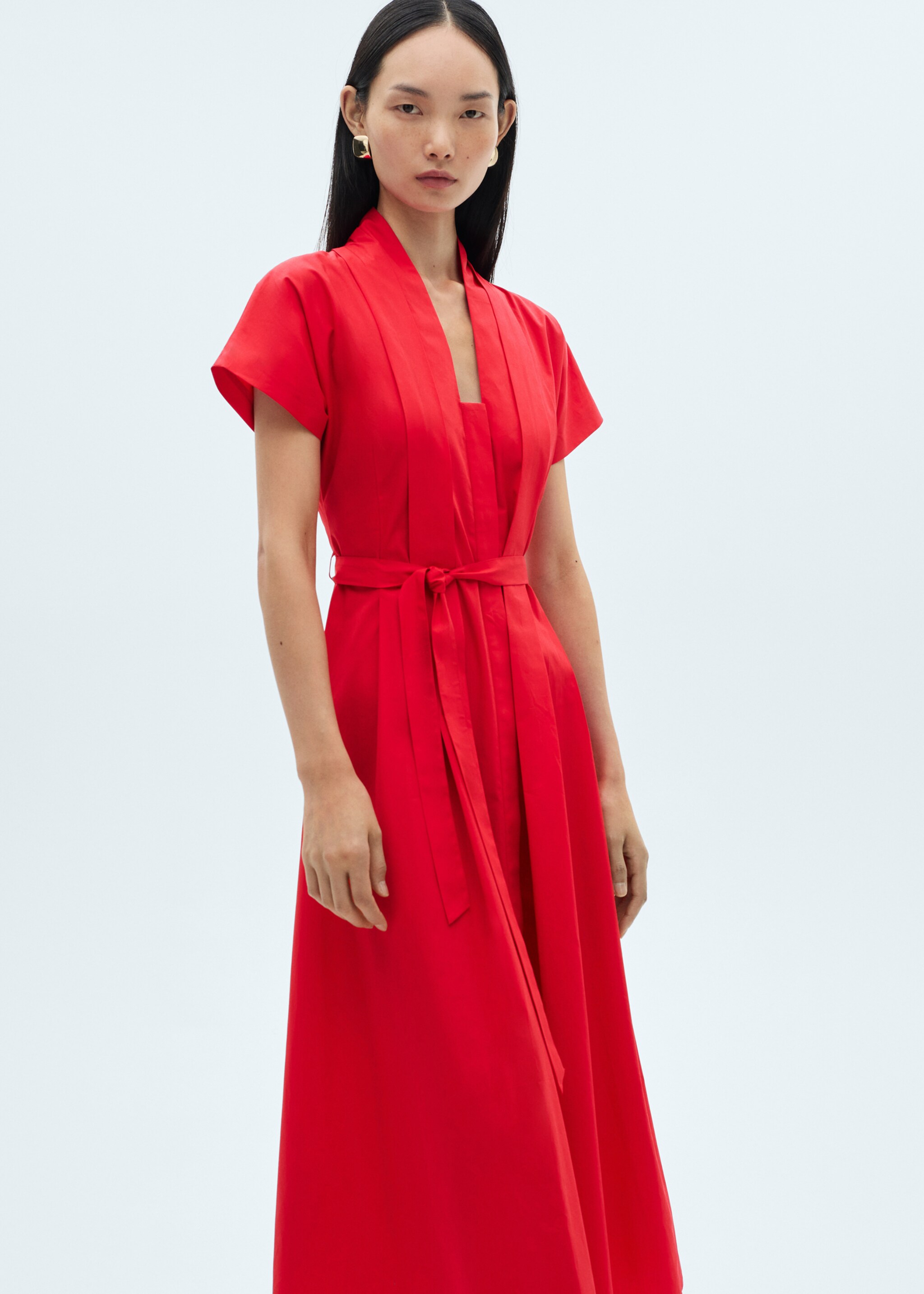 Bow pleats dress - Medium plane