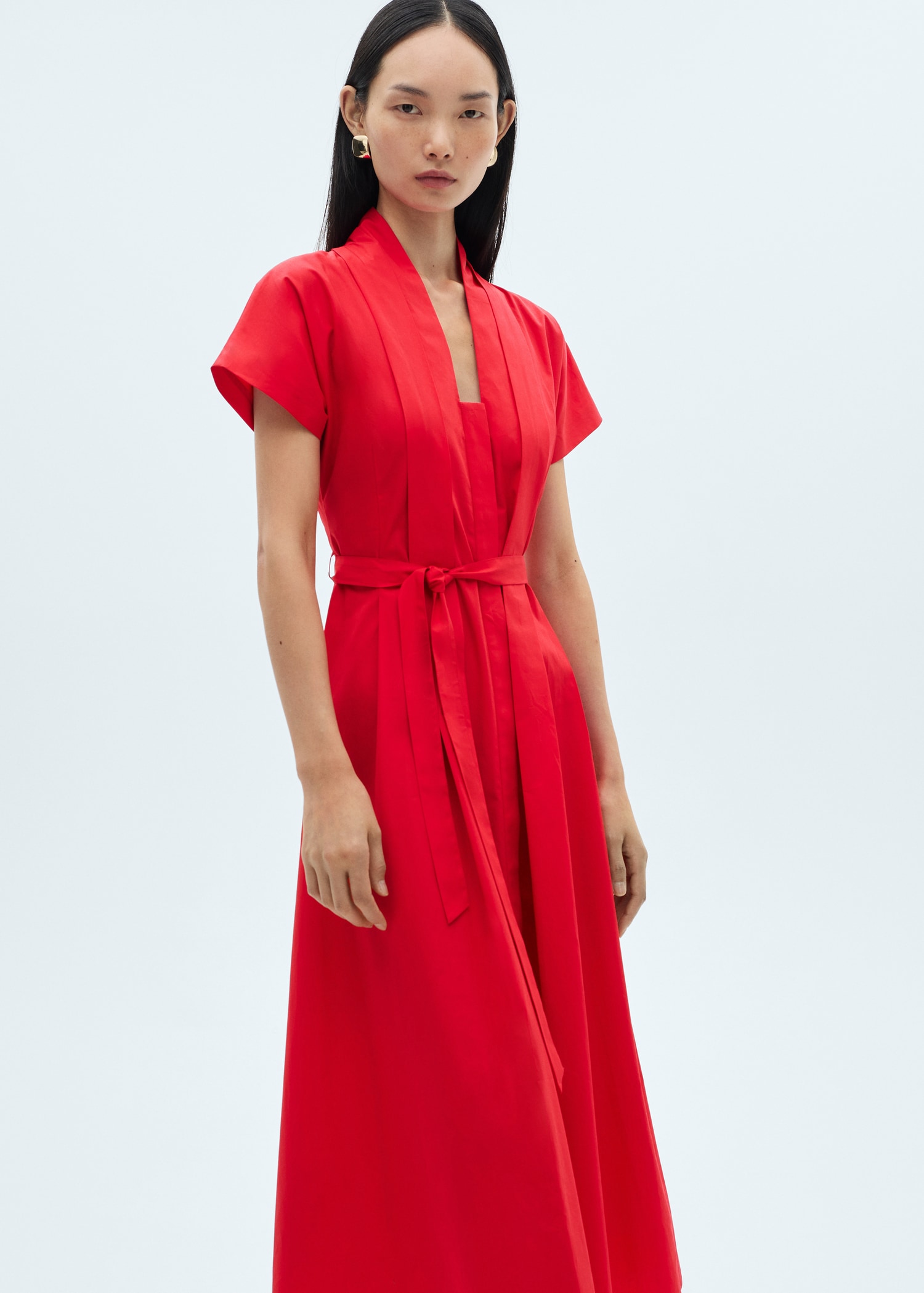 Bow pleats dress - Medium plane