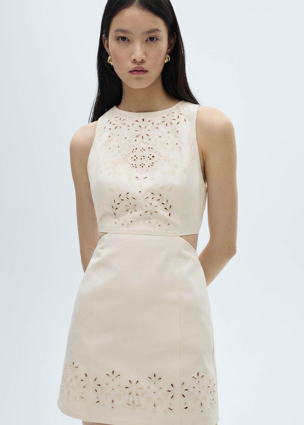 Mango Dress with openwork details and openings