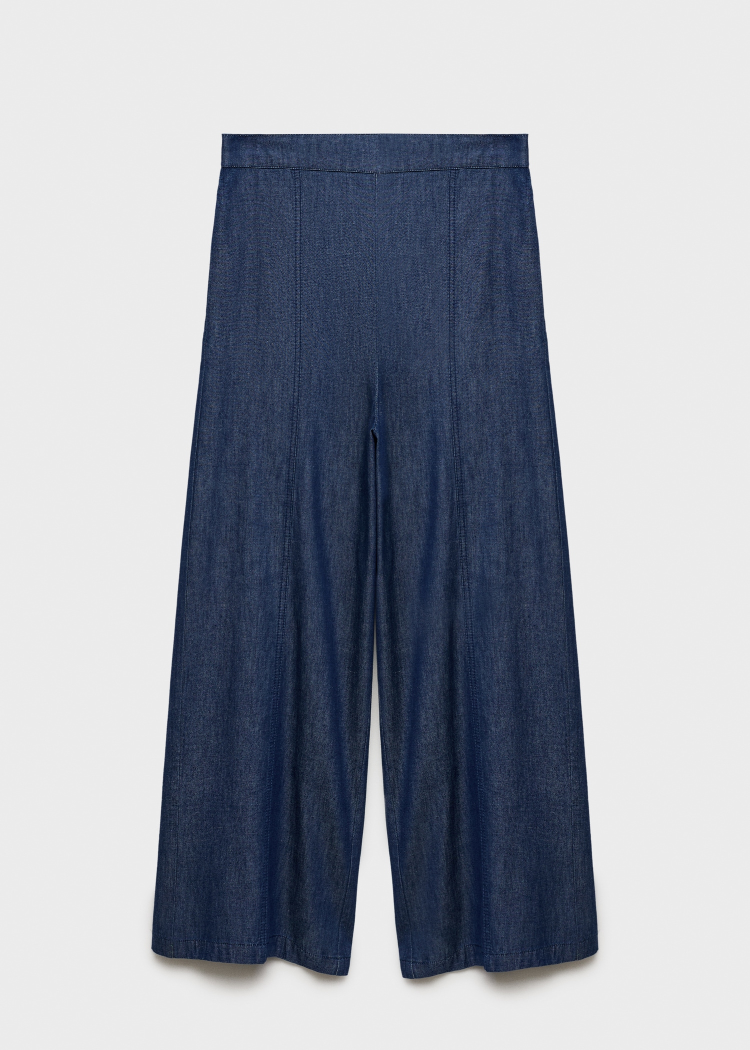 Culotte Trousers Dark Blue Denim Culottes Womens Wide Leg Culotte