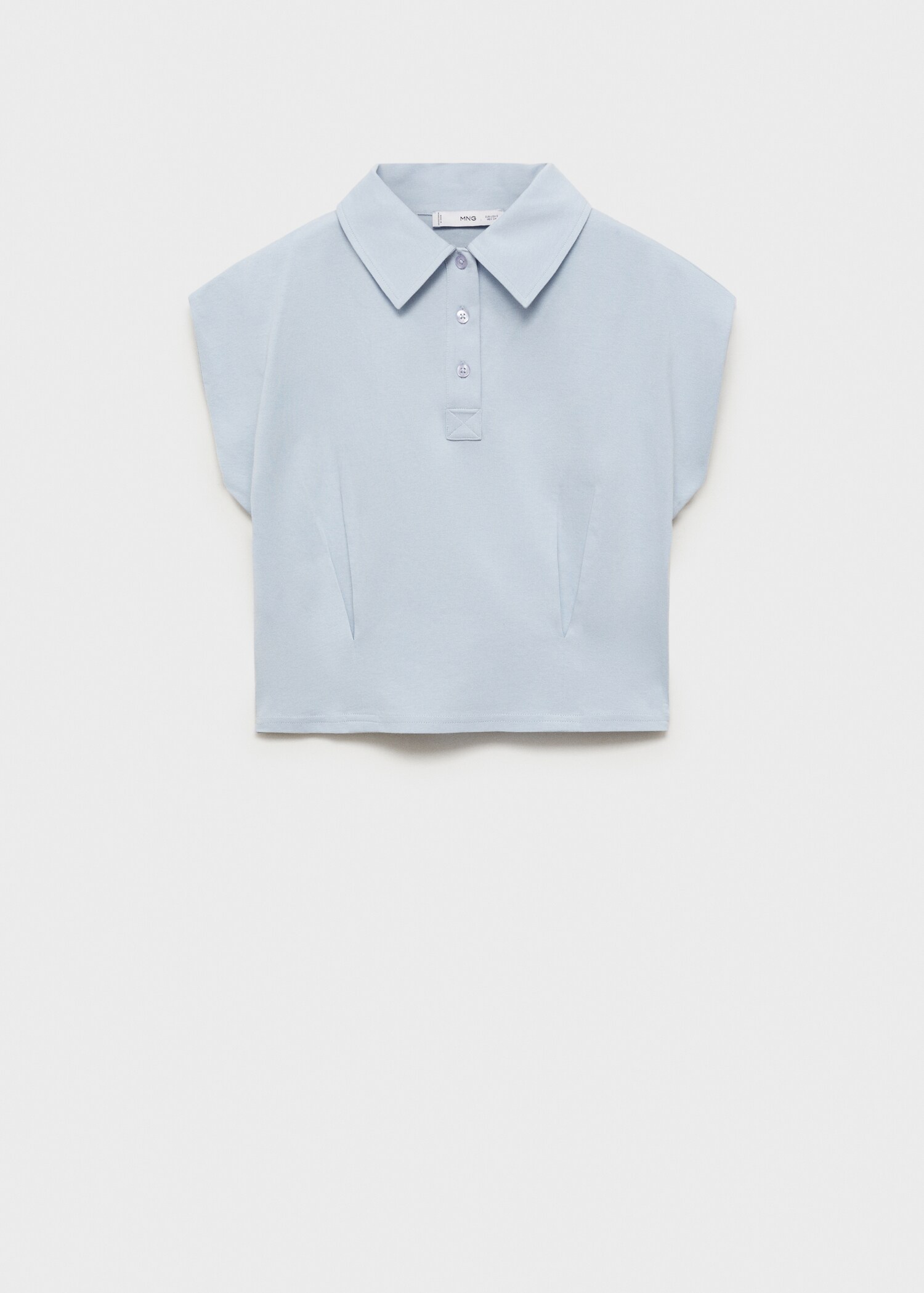 Short-sleeved cotton polo shirt - Article without model