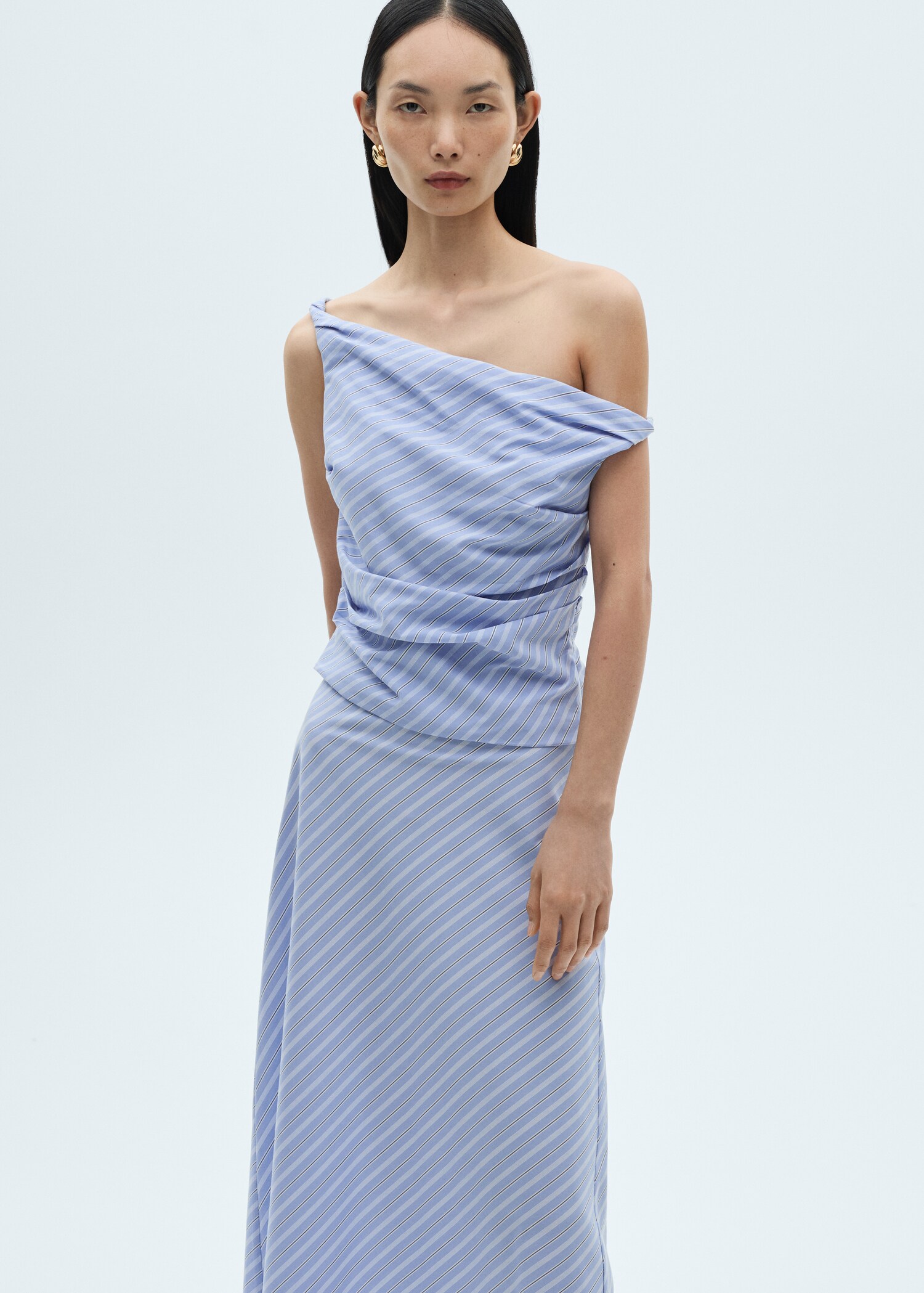 Striped midi skirt - Details of the article 1