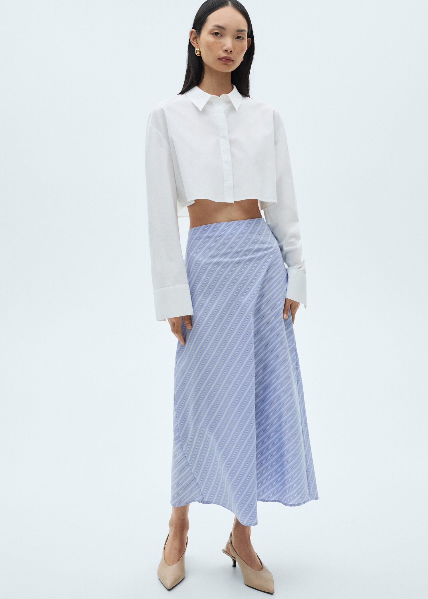 Striped midi skirt - Details of the article 2