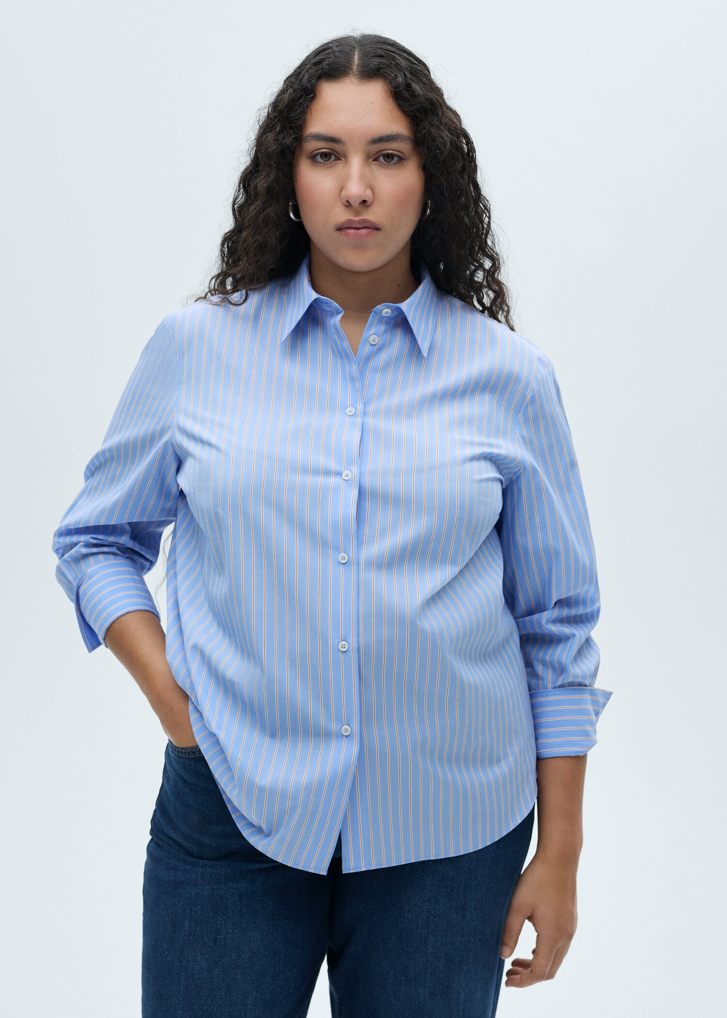 Regular cotton lyocell-blend shirt - Details of the article 5
