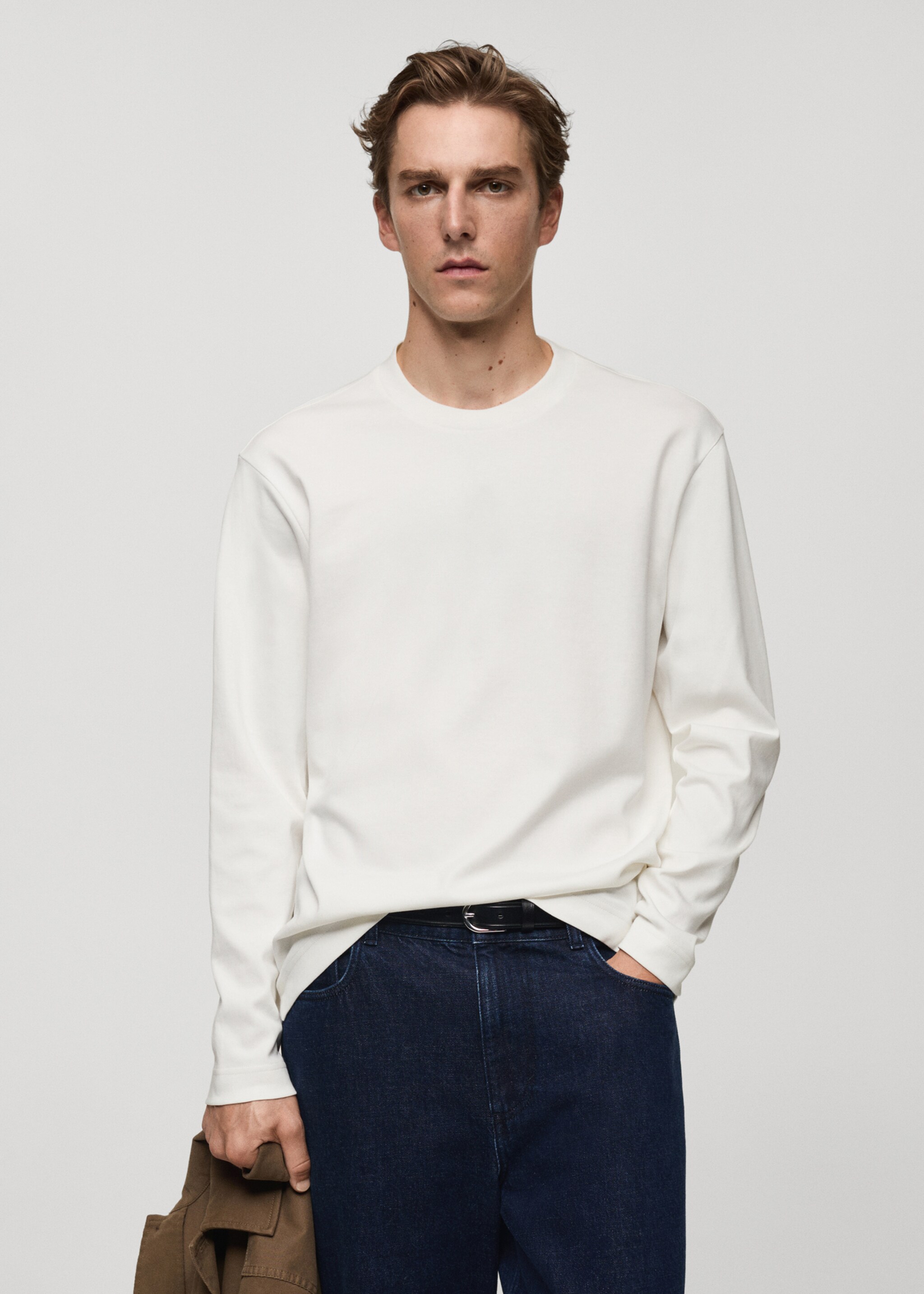 Long sleeve regular fit T-shirt - Medium plane