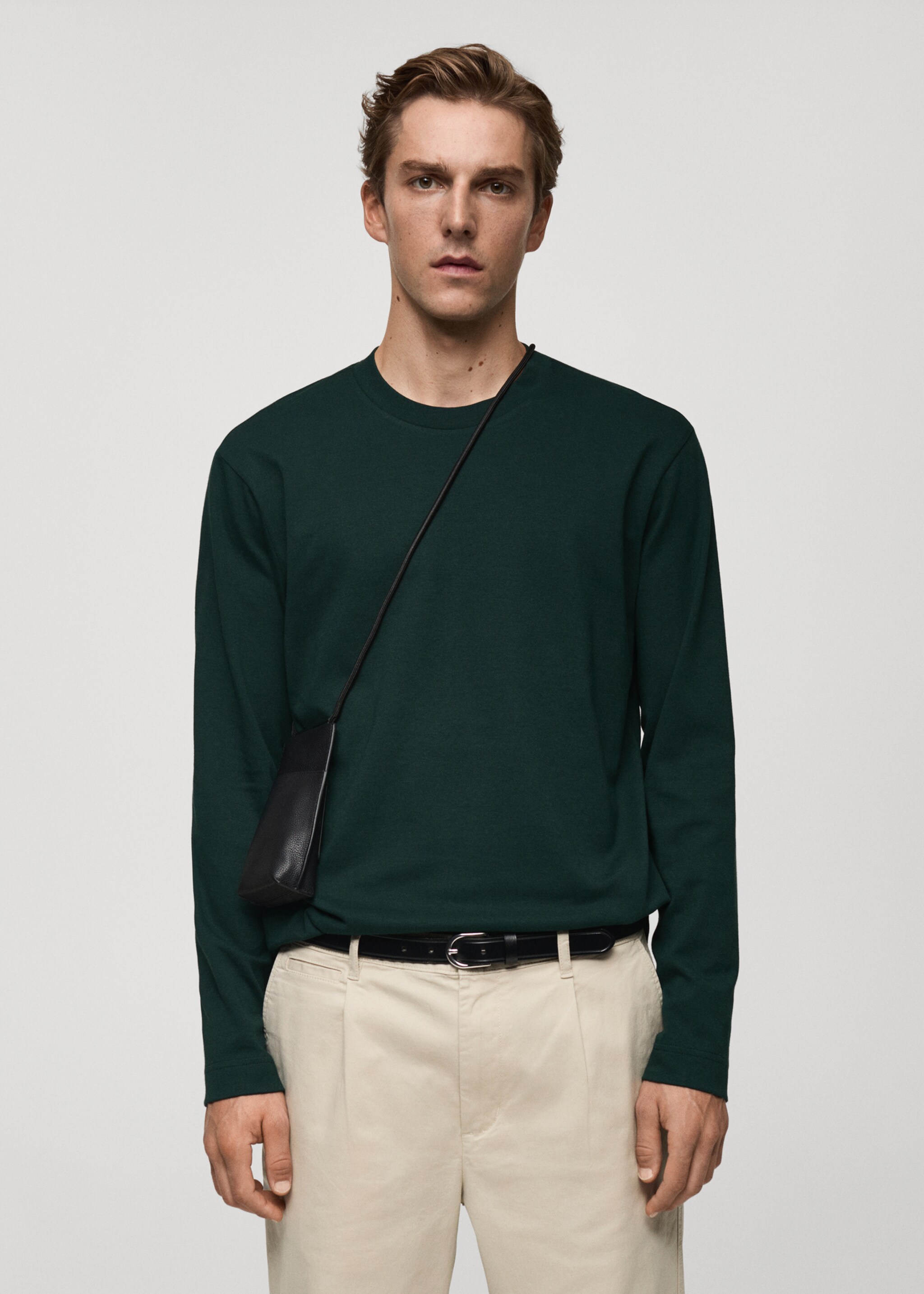 Long sleeve regular fit T-shirt - Medium plane