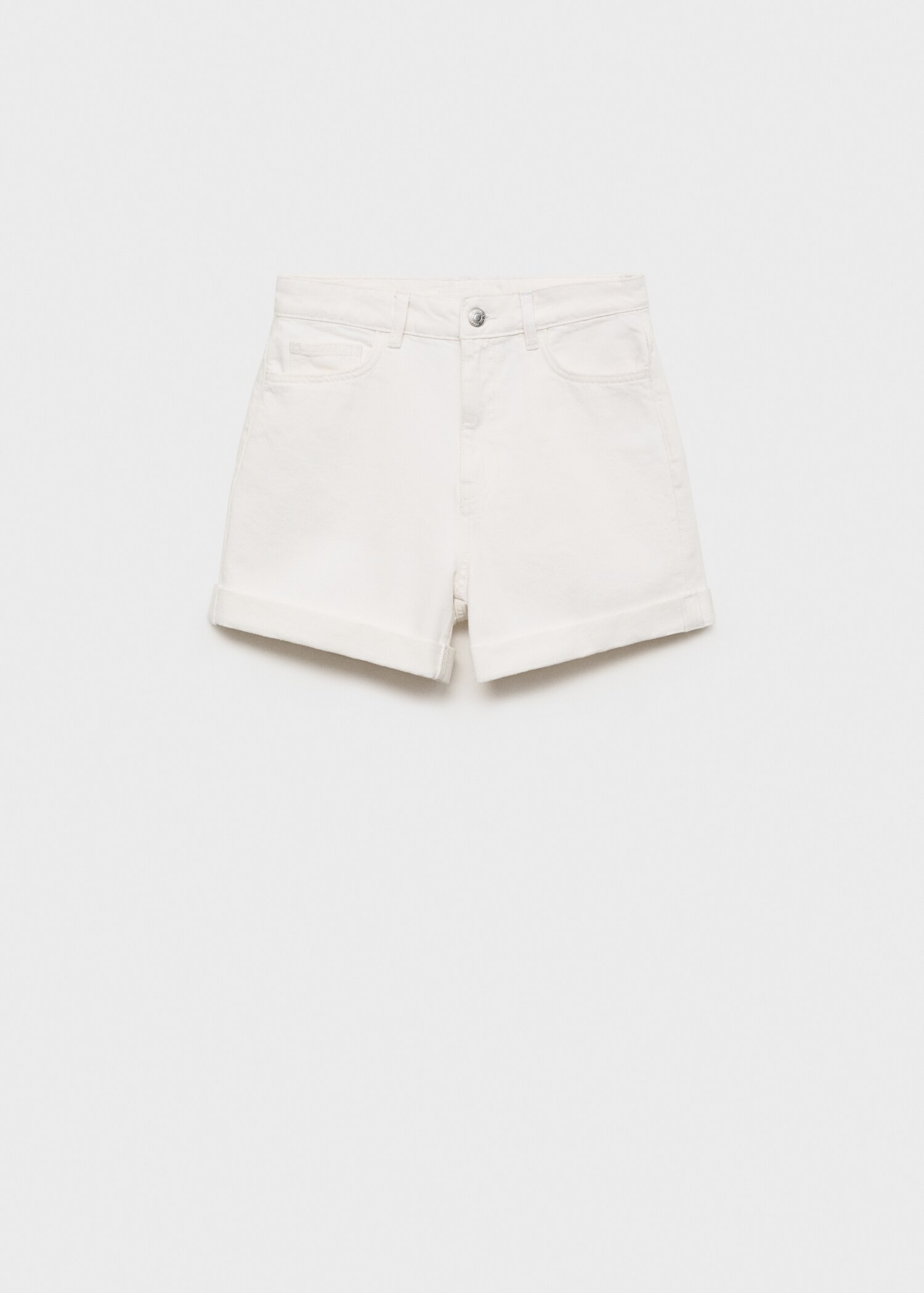 Short en jean taille haute coupe mom - Article sans modèle
