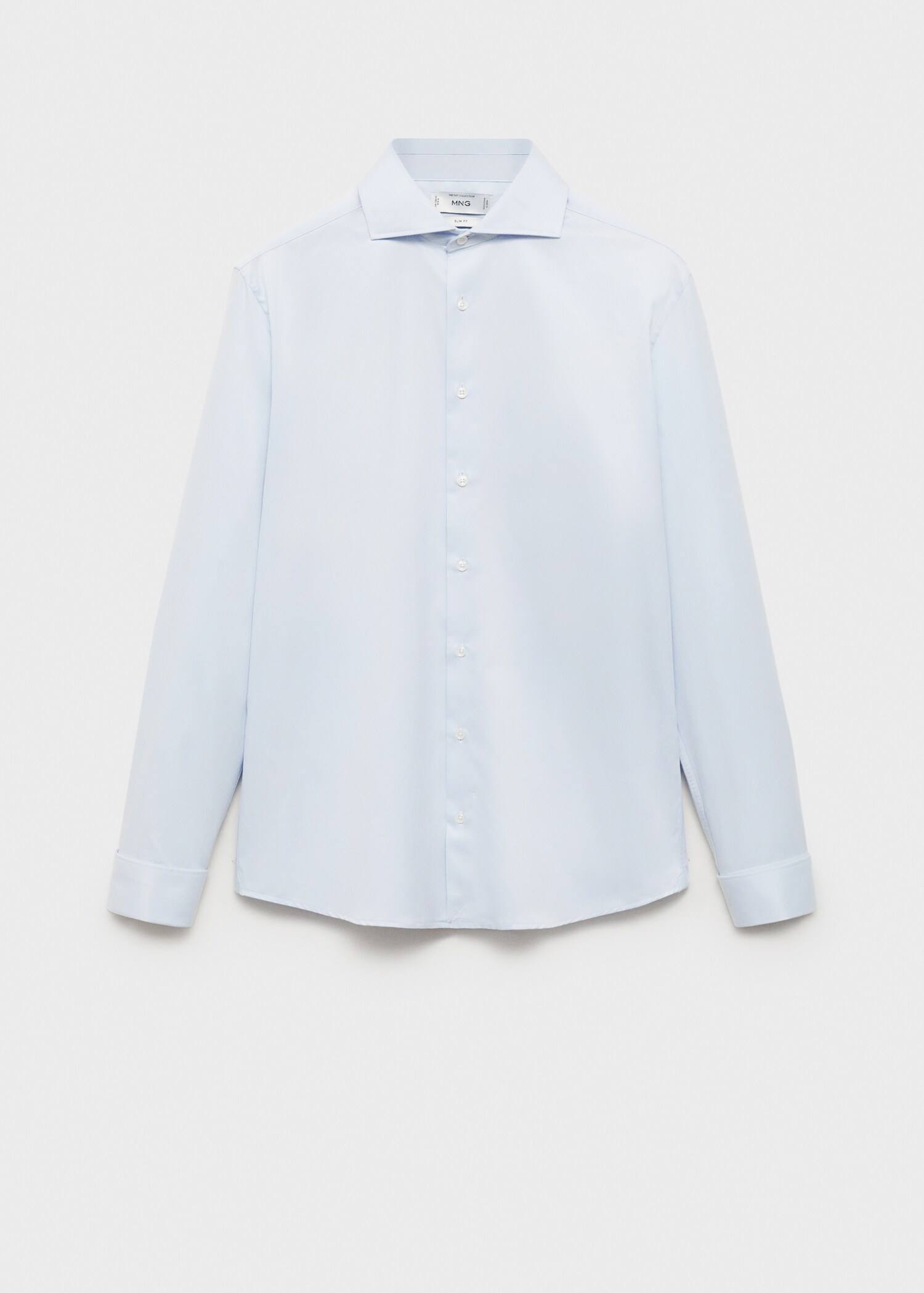 Slim-fit twill fabric suit with shirt cufflinks - Article without model