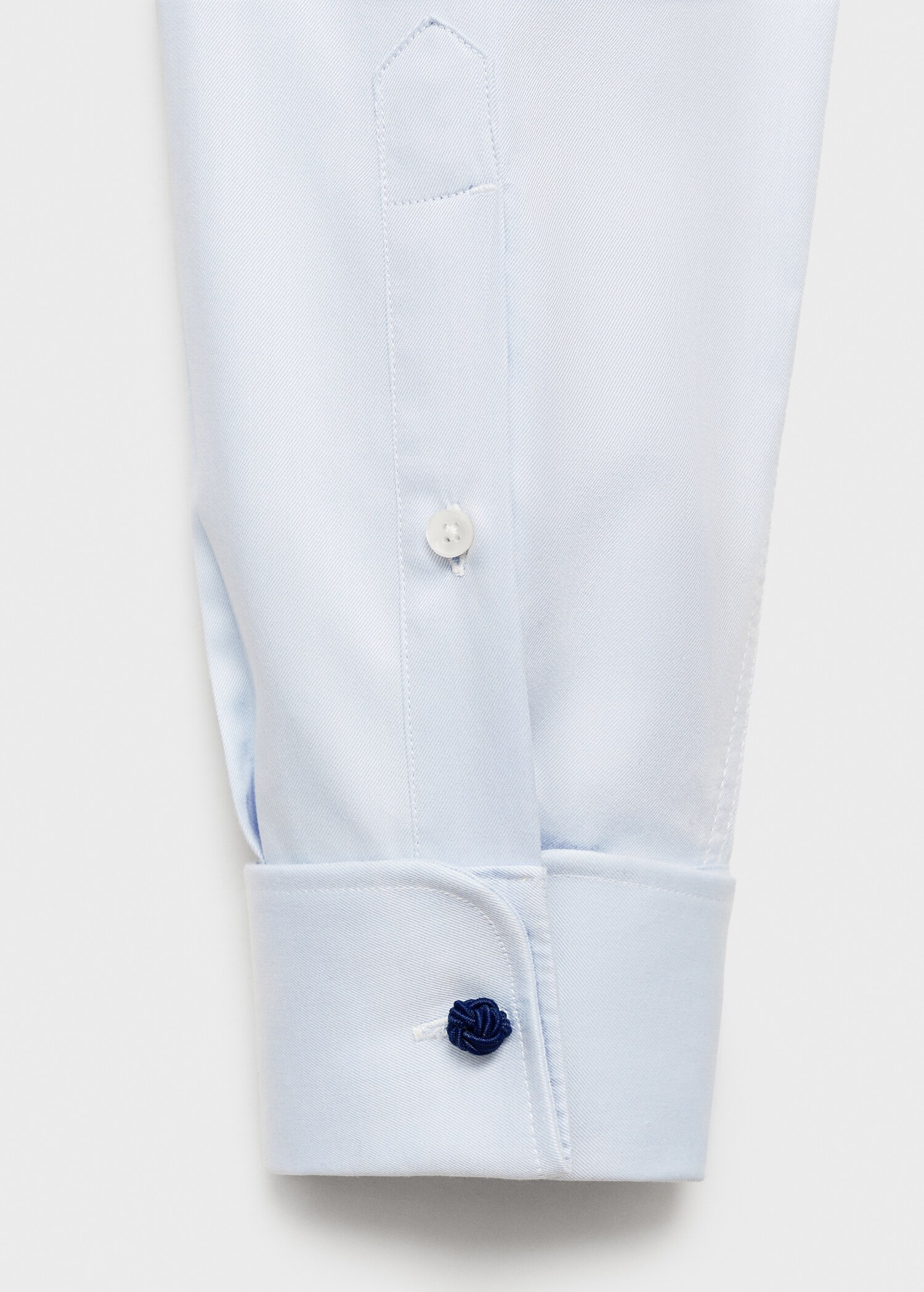 Slim-fit twill fabric suit with shirt cufflinks - Details of the article 0