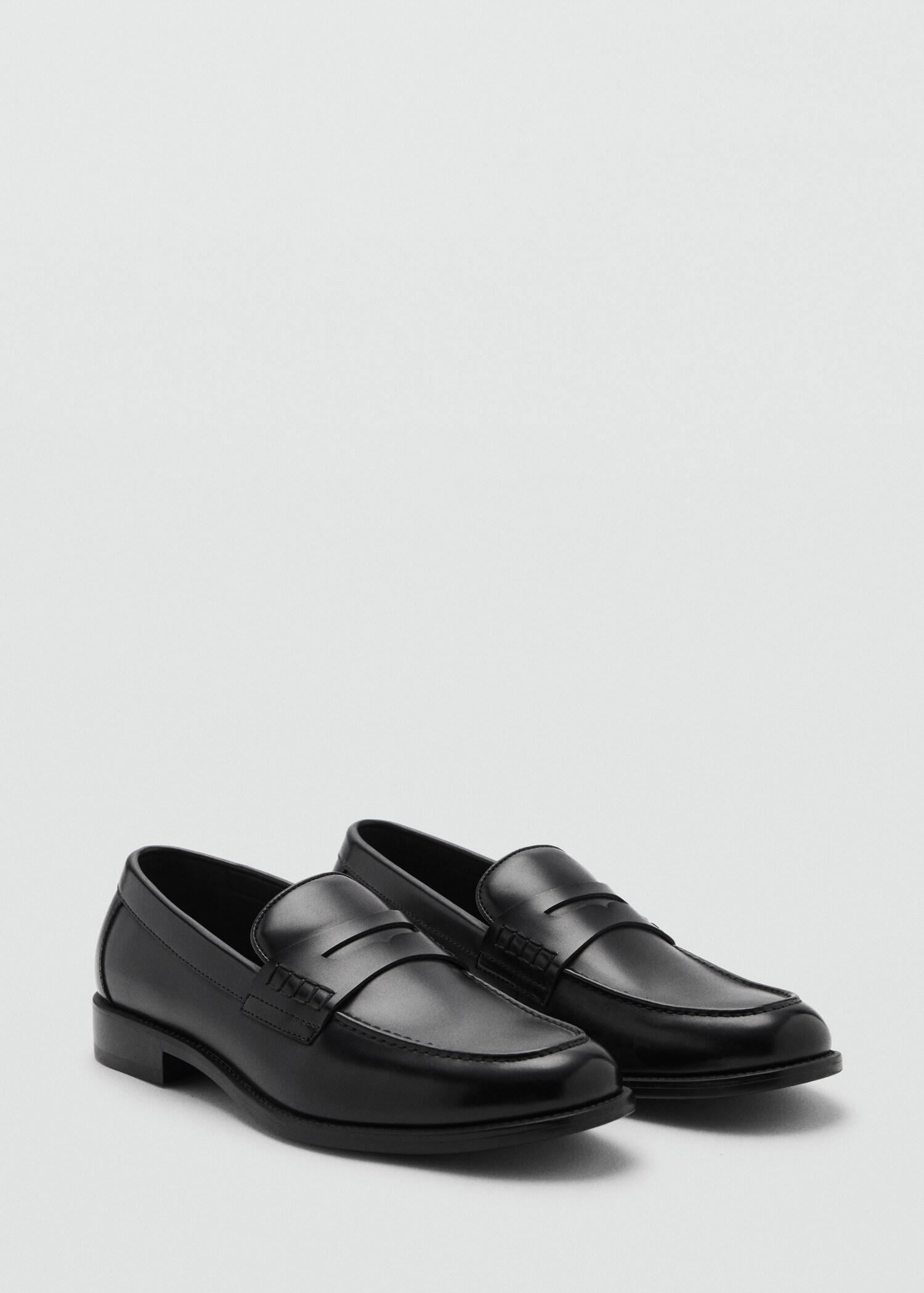 Nappa leather-effect moccasins - Medium plane