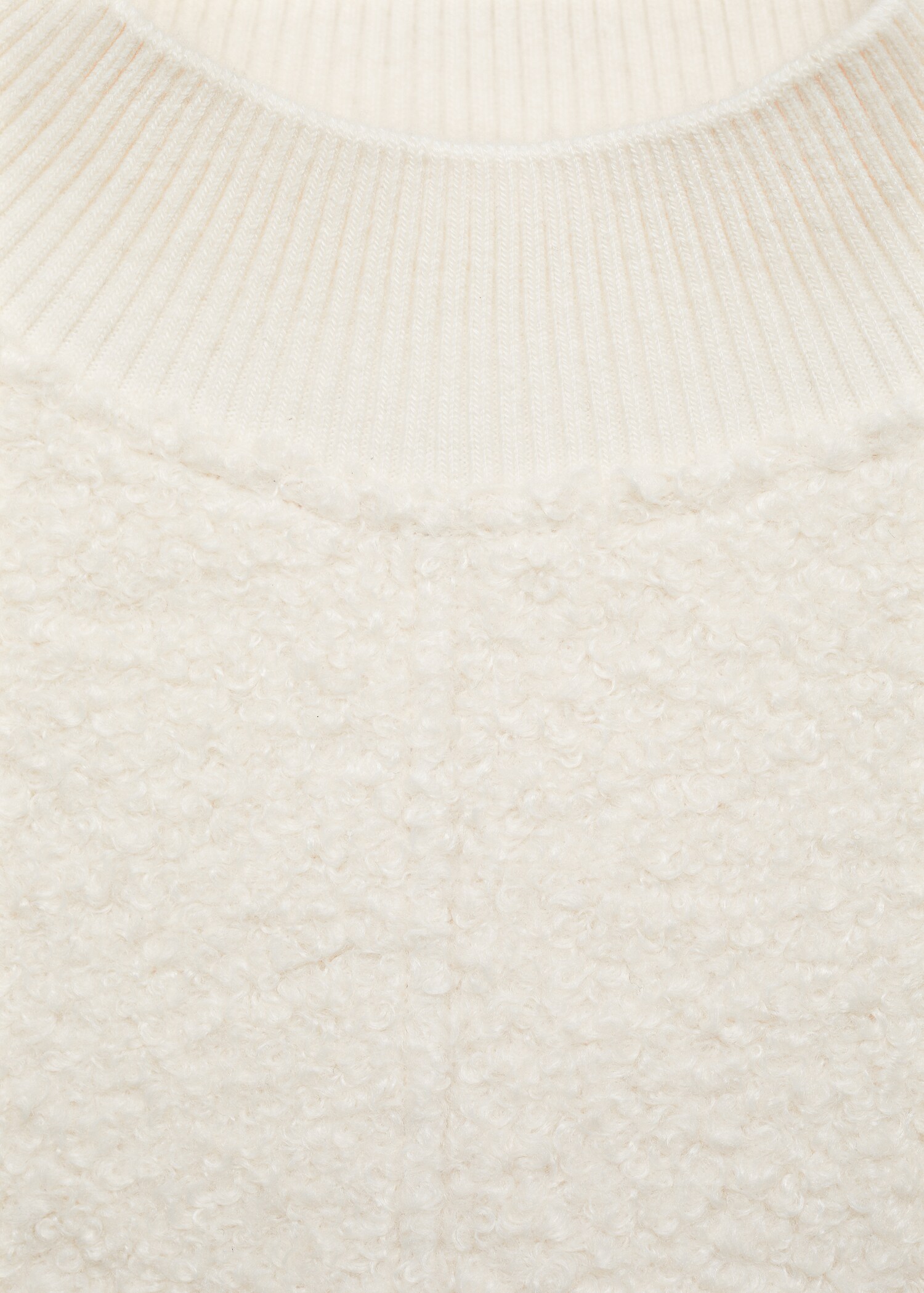 Sweat-shirt tissu bouclette col montant - Détail de l'article 8
